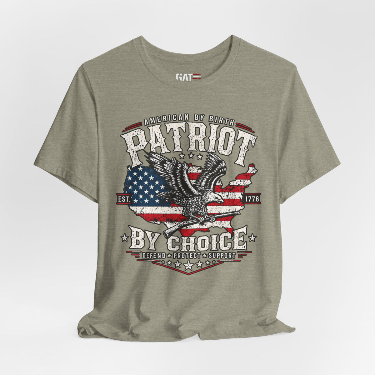 Patriot by Choice Shirt | American Flag Eagle Tee