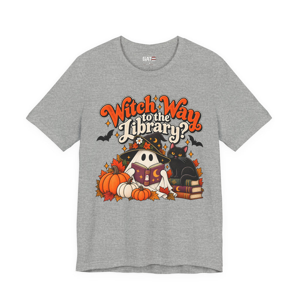 Witch Way to the Library Halloween Shirt | Book Lover Tee