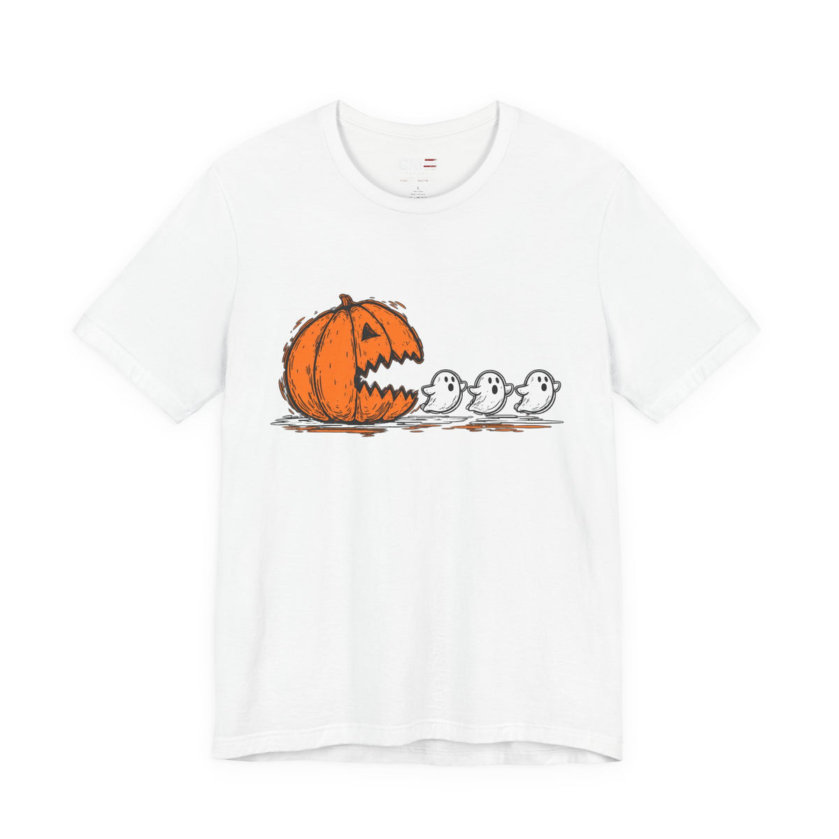 Ghost Chase Halloween Pumpkin T-Shirt