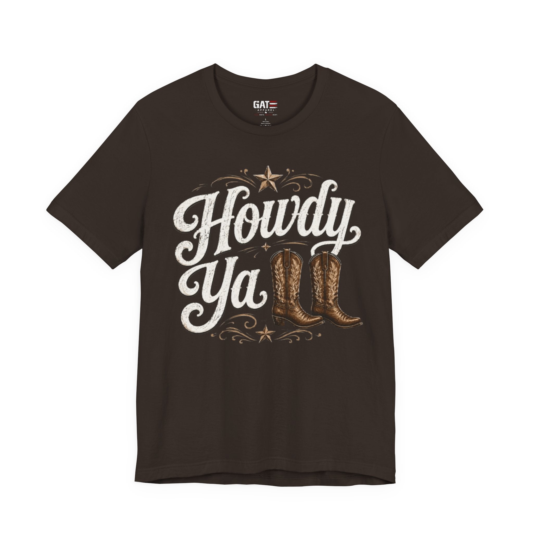 Howdy Ya Cowboy T‑Shirt – Western Boots Graphic Tee