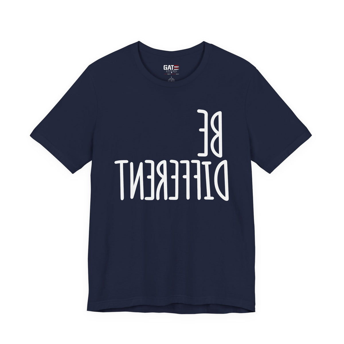 Be Different Upside Down Lettering Graphic T-Shirt - product image 7