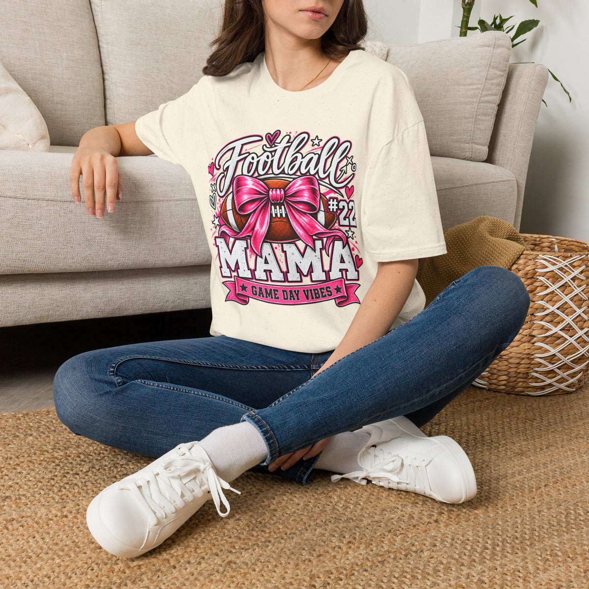 Personalized Football Mom Player Shirt | Custom Name & Number
