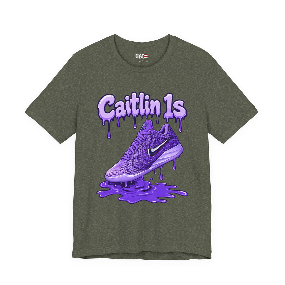 Caitlin Clark Caitlin 1s Purple Fade Paint Sneaker Shirt
