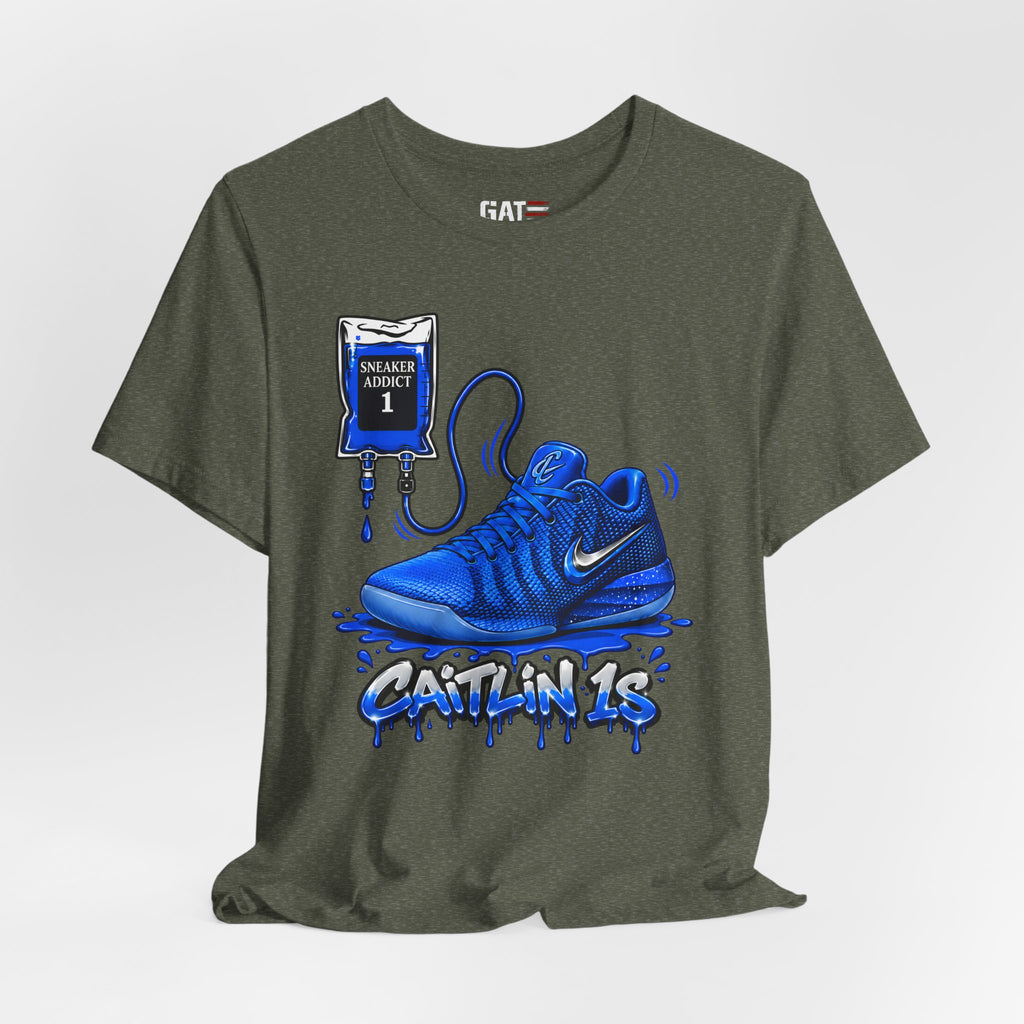 Caitlin Clark Caitlin 1s Addict Blue Sneaker Shirt