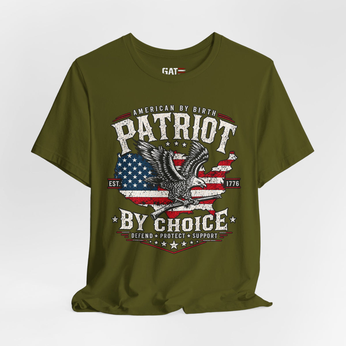 Patriot by Choice Shirt | American Flag Eagle Tee