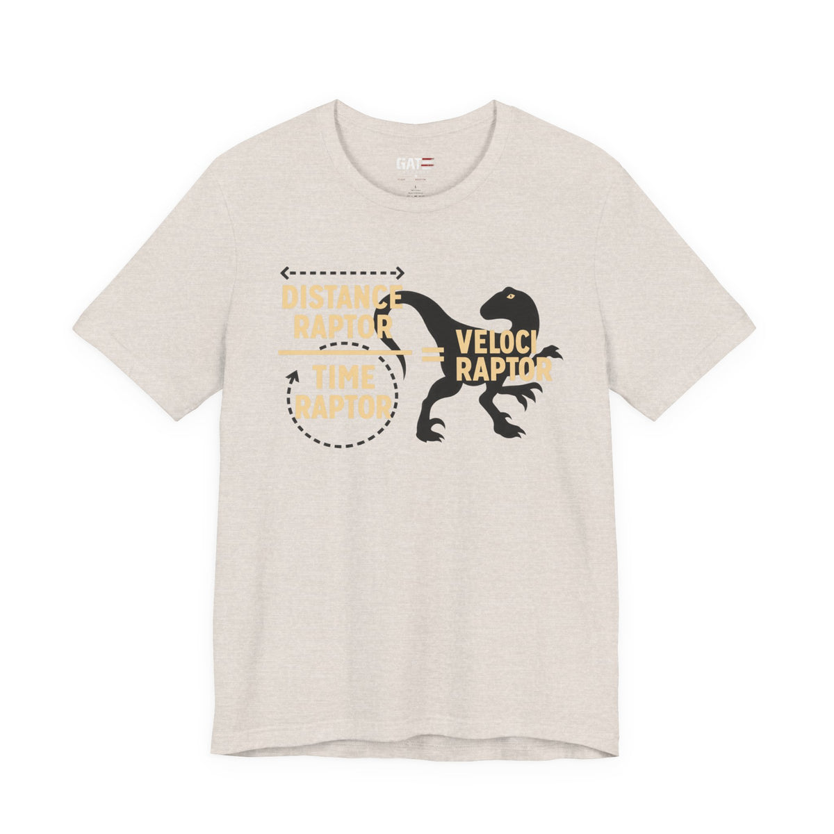 Velociraptor Distance Over Time Shirt | Funny Science Dinosaur Tee