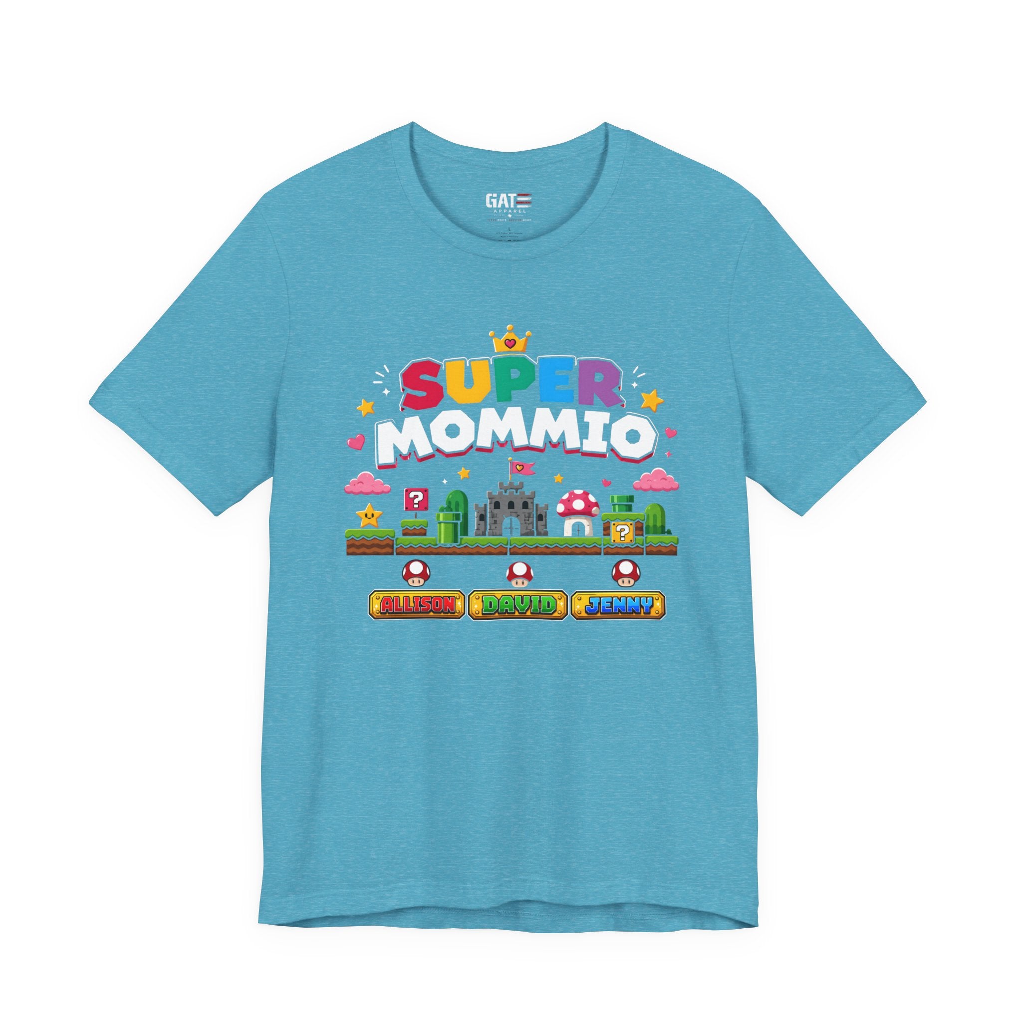Super Mommio pixel game design T-Shirt | Retro video game mom tee