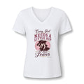 Cowgirl Jeans V-Neck Tee — "Every Girl Needs A Little Rip In Their Jeans"