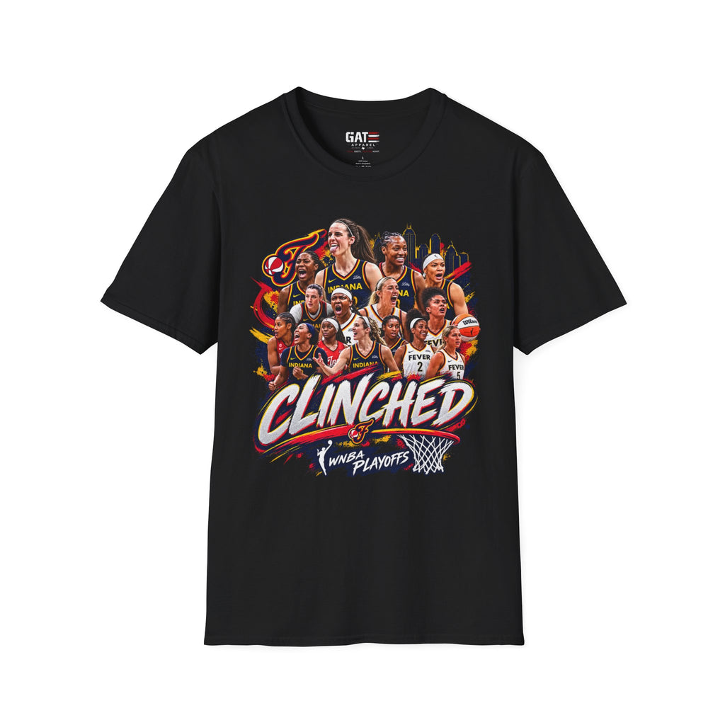 Indiana Fever Playoff Team Shirt Caitlin Clark Sophie Cunningham WNBA Tee