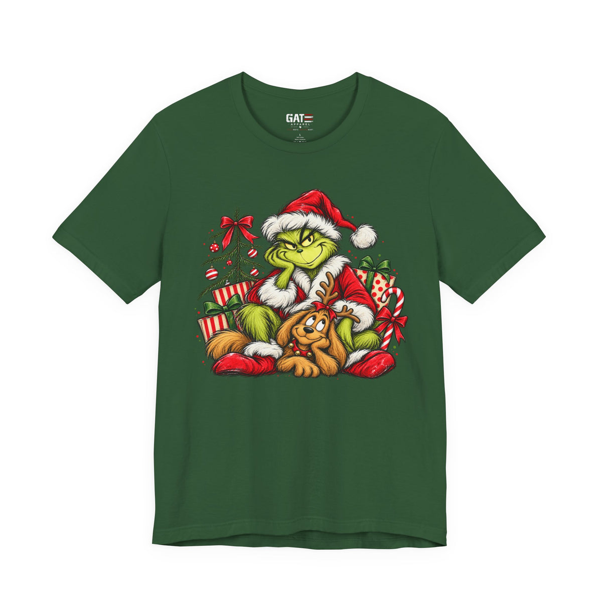 Grinch Christmas Graphic T-Shirt - product mockup view 14
