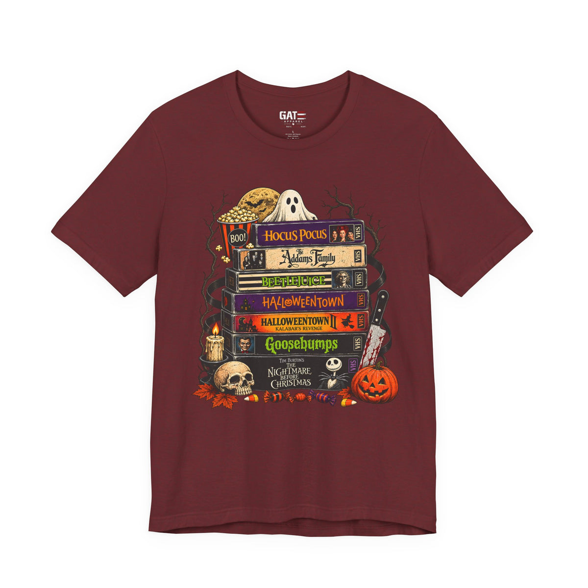 Halloween Movie Stack Shirt | Spooky Classics Tee