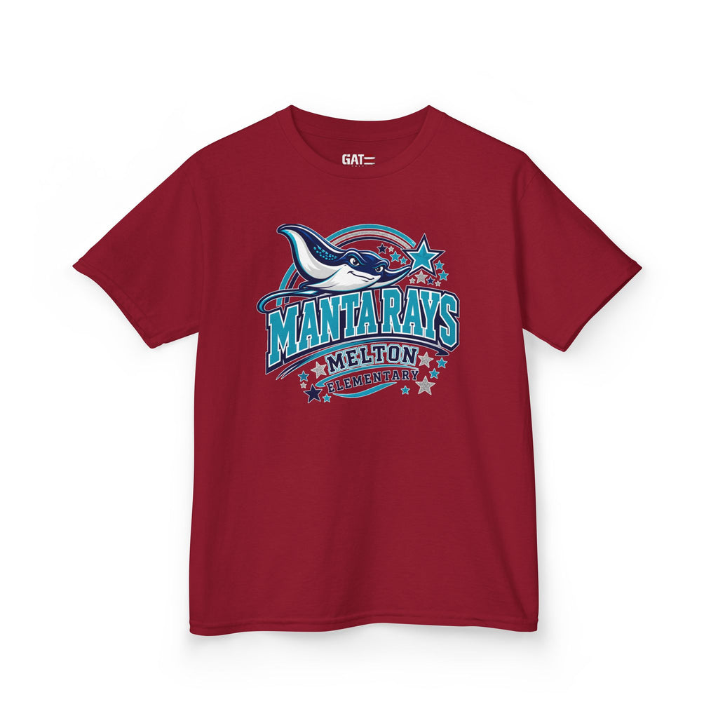 Melton Kids Tee Mantarays School T-Shirt — Melton Elementary Mascot Tee