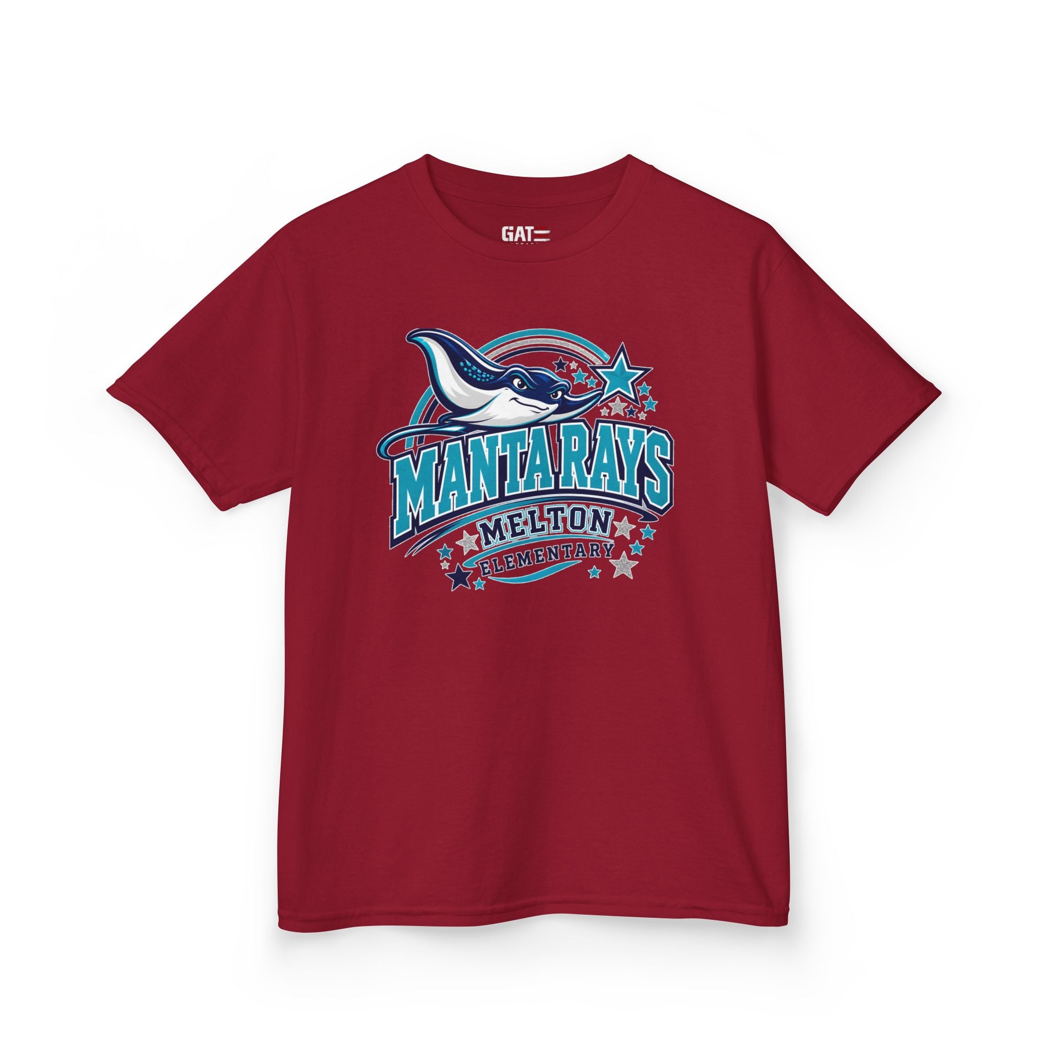 Melton Kids Tee Mantarays School T-Shirt — Melton Elementary Mascot Tee