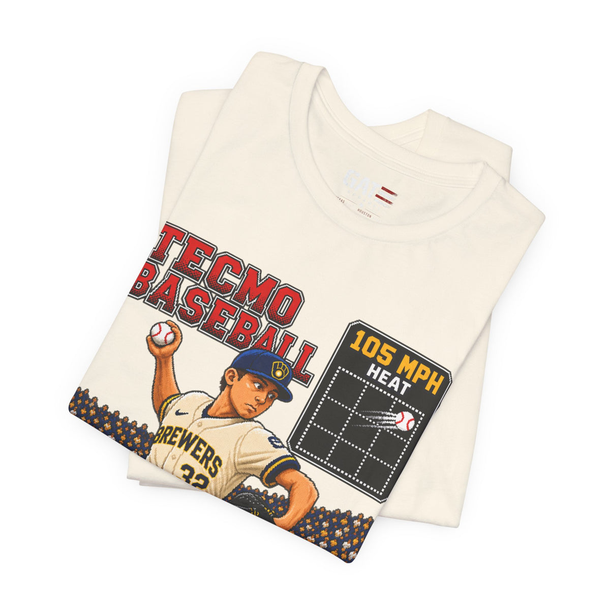 Tecmo Baseball Pitcher Graphic Tee — Jacob Misiorowski #32 Vintage Video Game Style