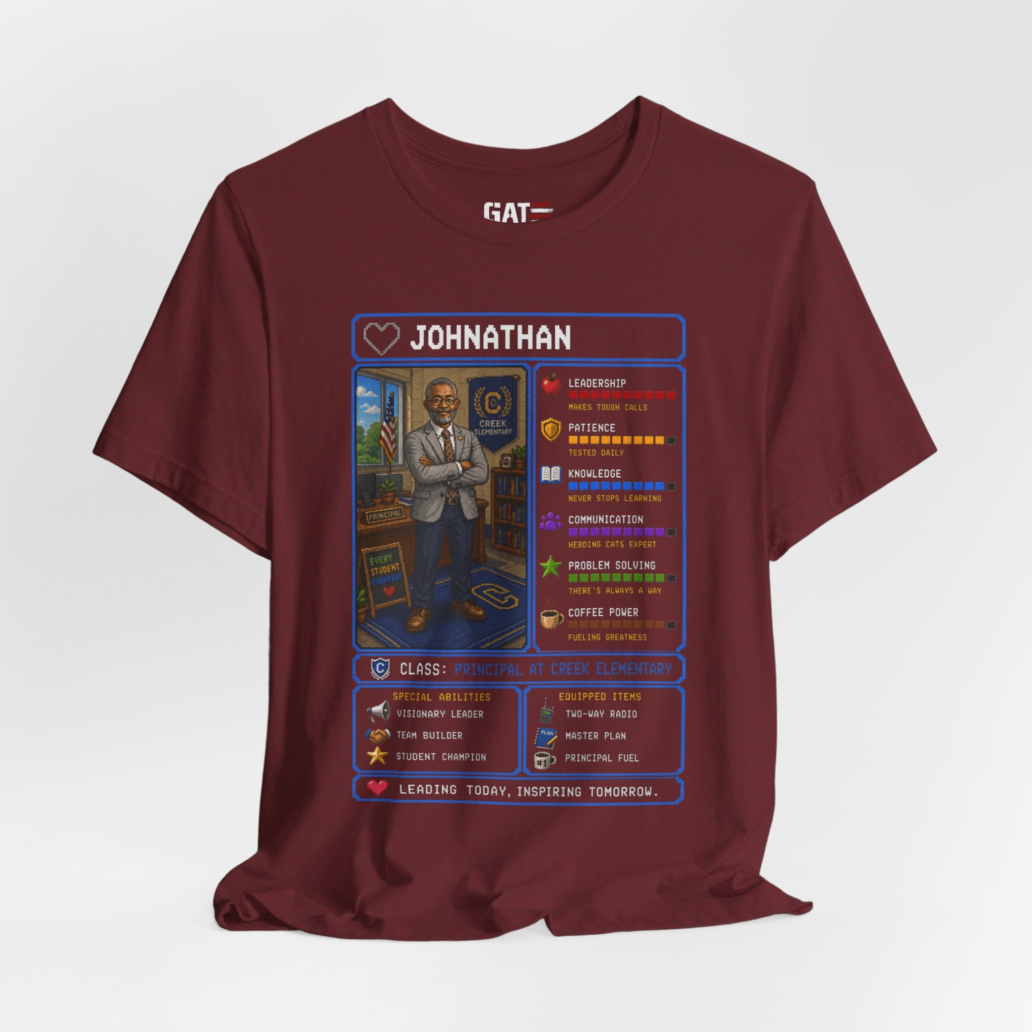 Custom Principal RPG Character Shirt | Personalized School Administrator Gift