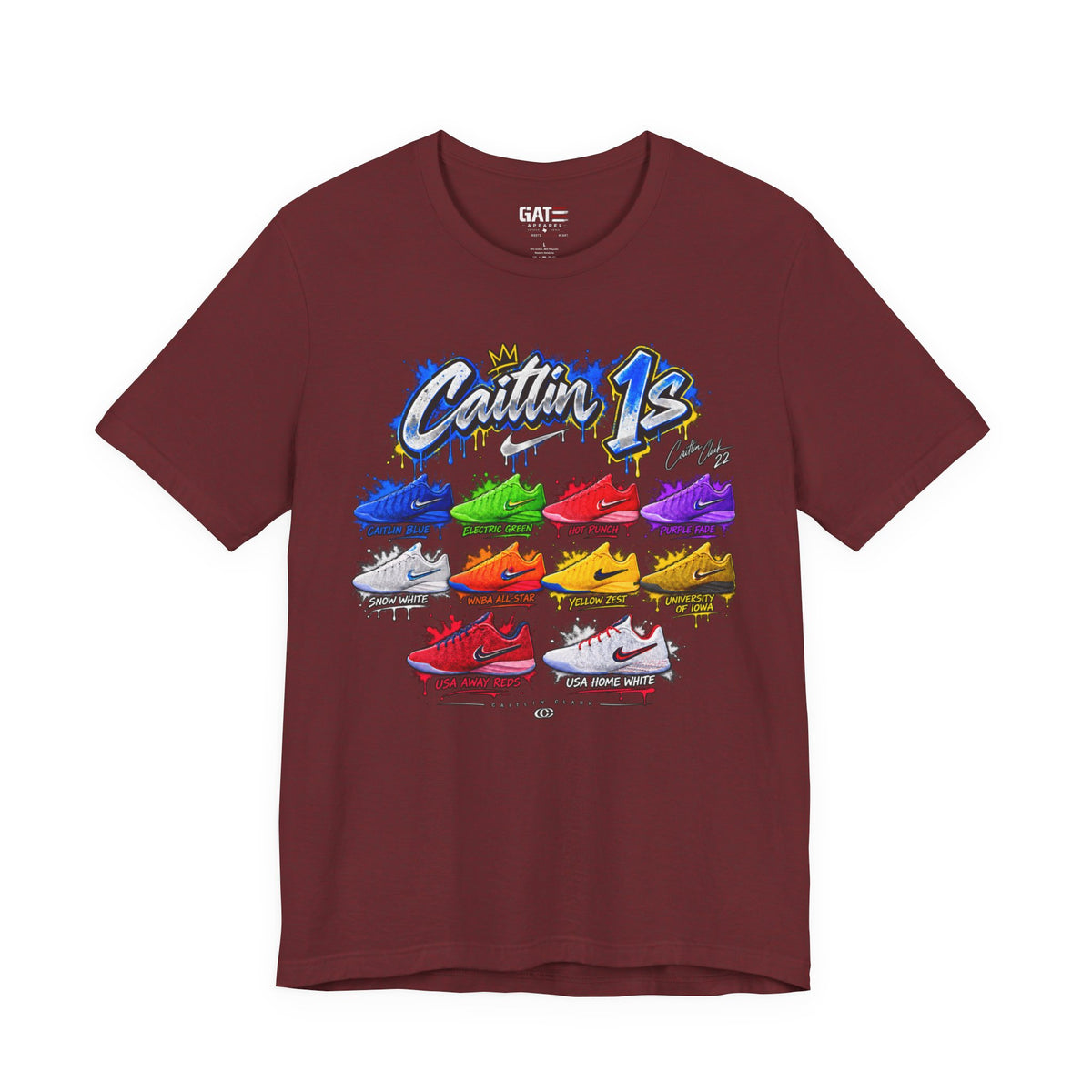 Caitlin Clark Caitlin 1s Sneaker Shirt | Indiana Fever Tee