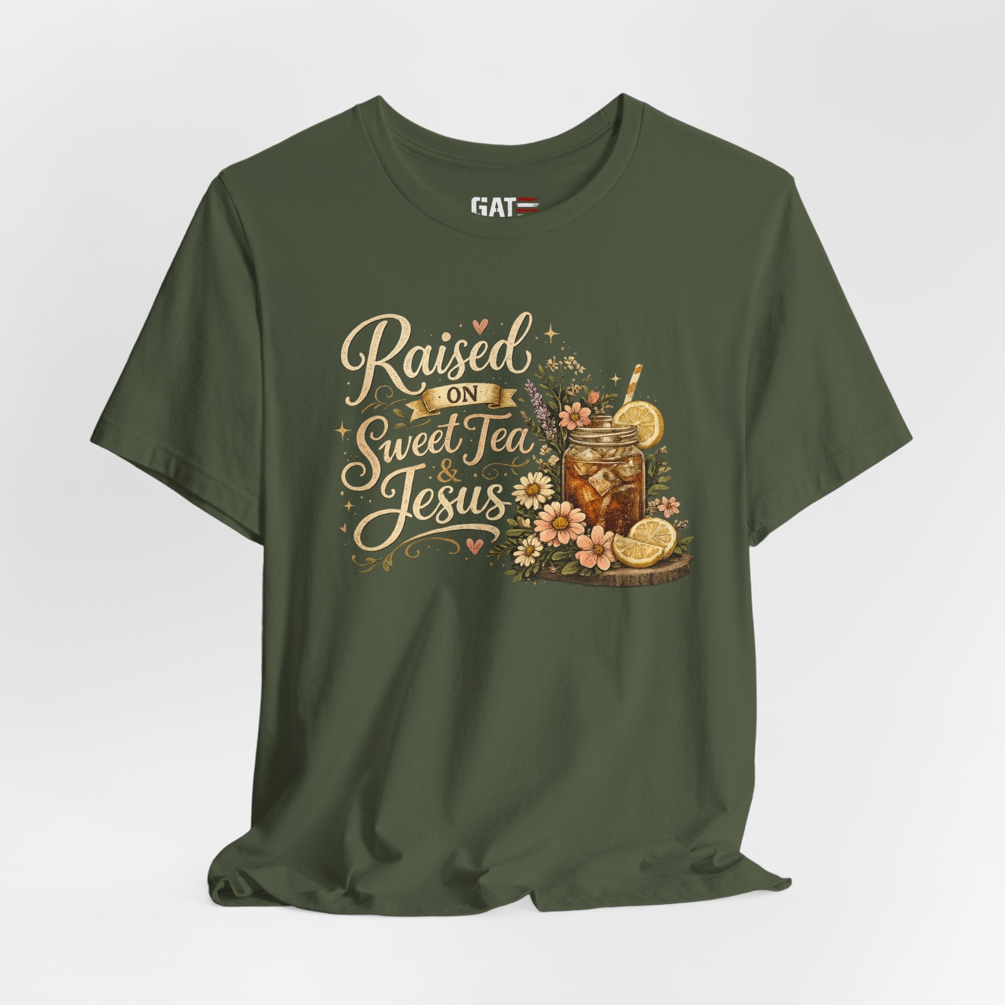 Southern Faith Shirt for Women, Christian Country Graphic Tee, Floral Mason Jar Design, Religious Gift, Southern Girl Apparel