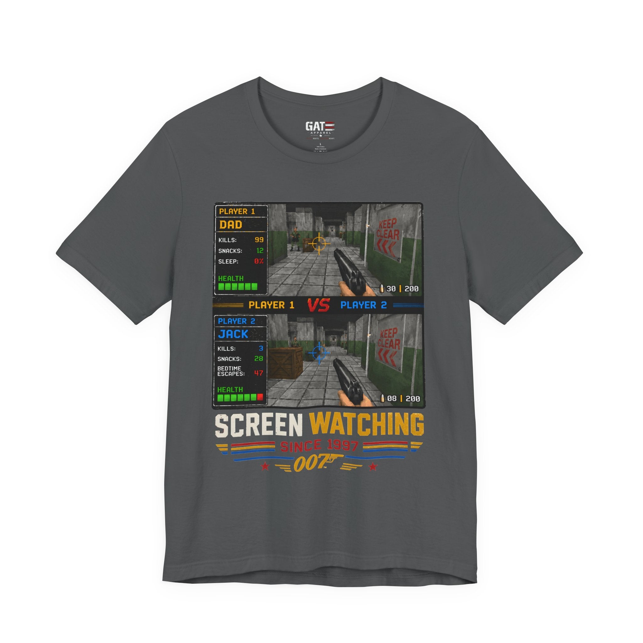 Personalized Gamer Shirt, Custom Gaming T Shirt, Retro Video Game Tee, Gamer Gift with Names, Old School Gaming Shirt, N64, Golden Eye
