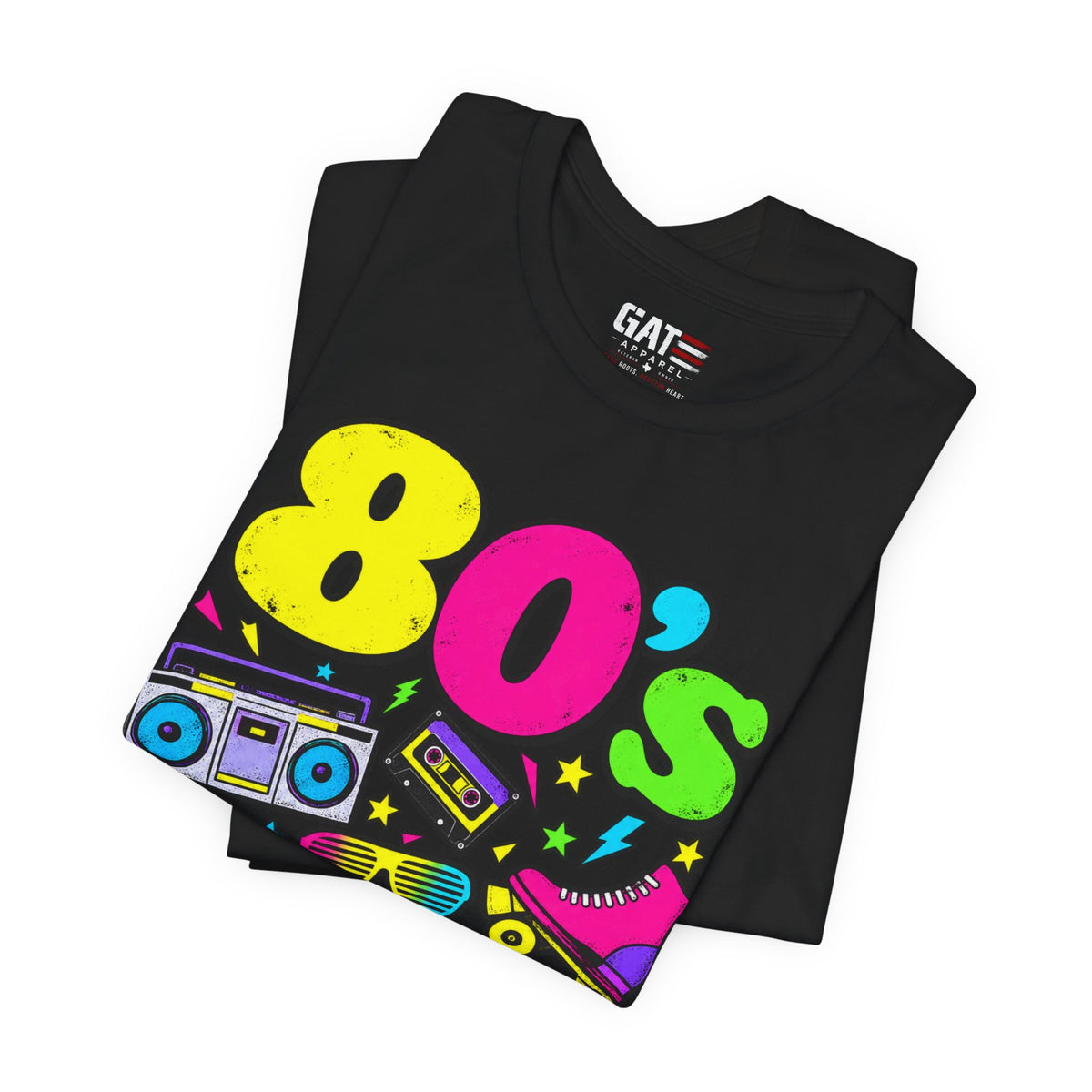 80s Girl retro neon boombox graphic T-shirt - product image 5