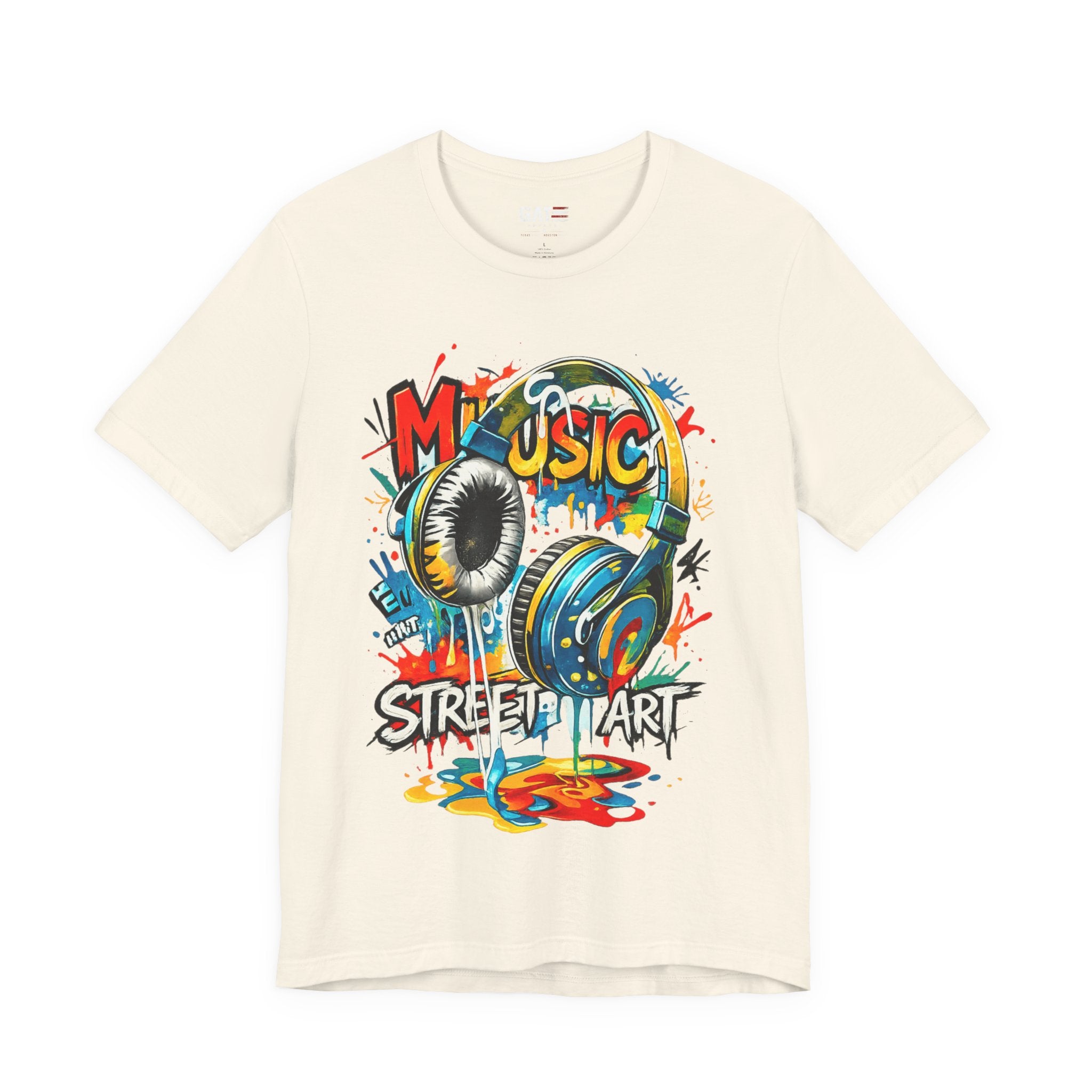 Urban Beats – Music Street Art Headphones Graphic Tee
