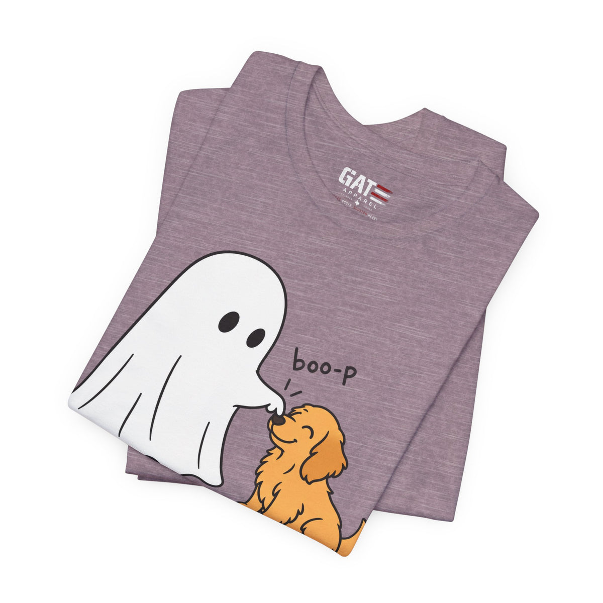 Halloween Ghost & Golden Retriever — "boo-p" Cute Dog Halloween T-Shirt