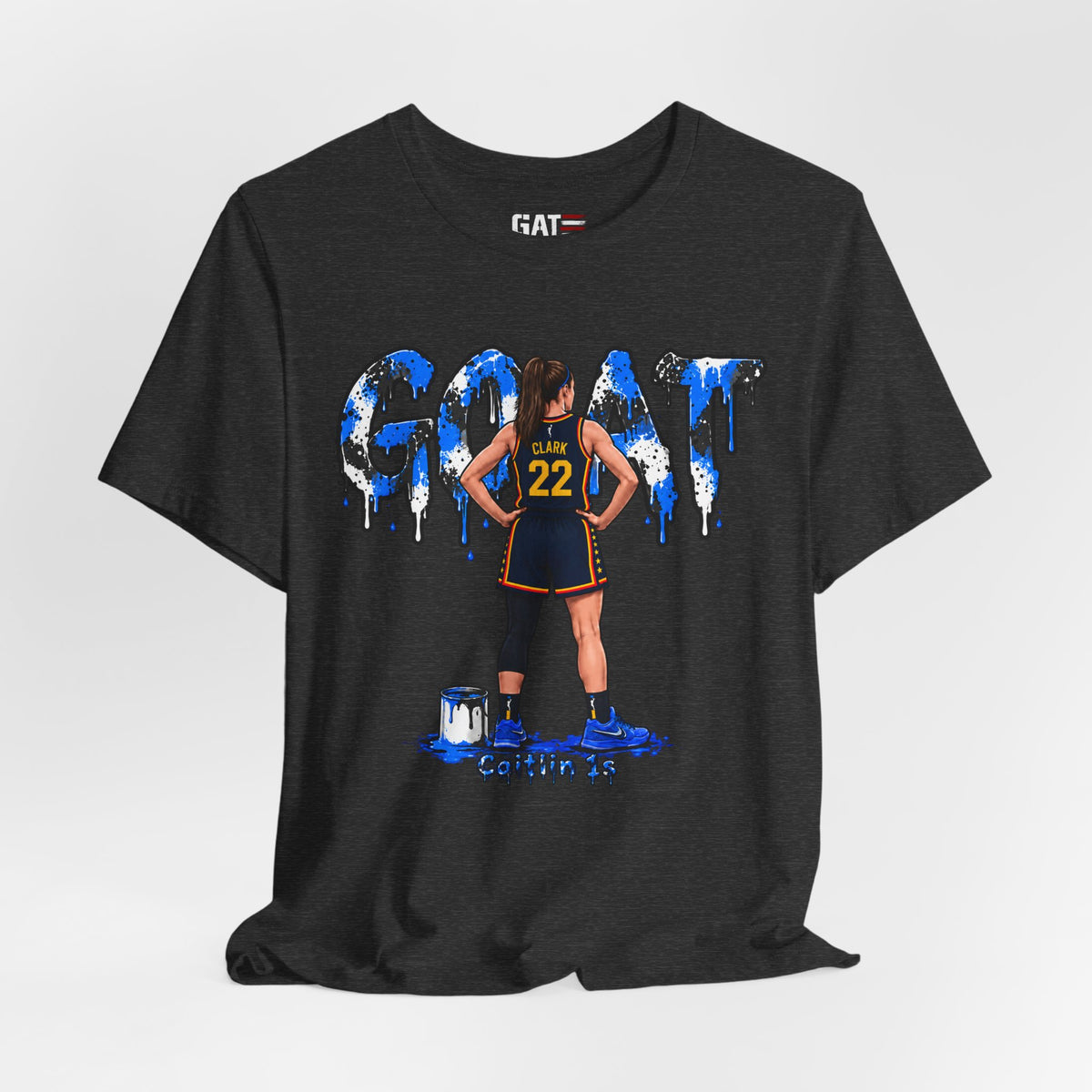 Caitlin Clark Caitlin 1s GOAT Blue Paint Sneaker Shirt
