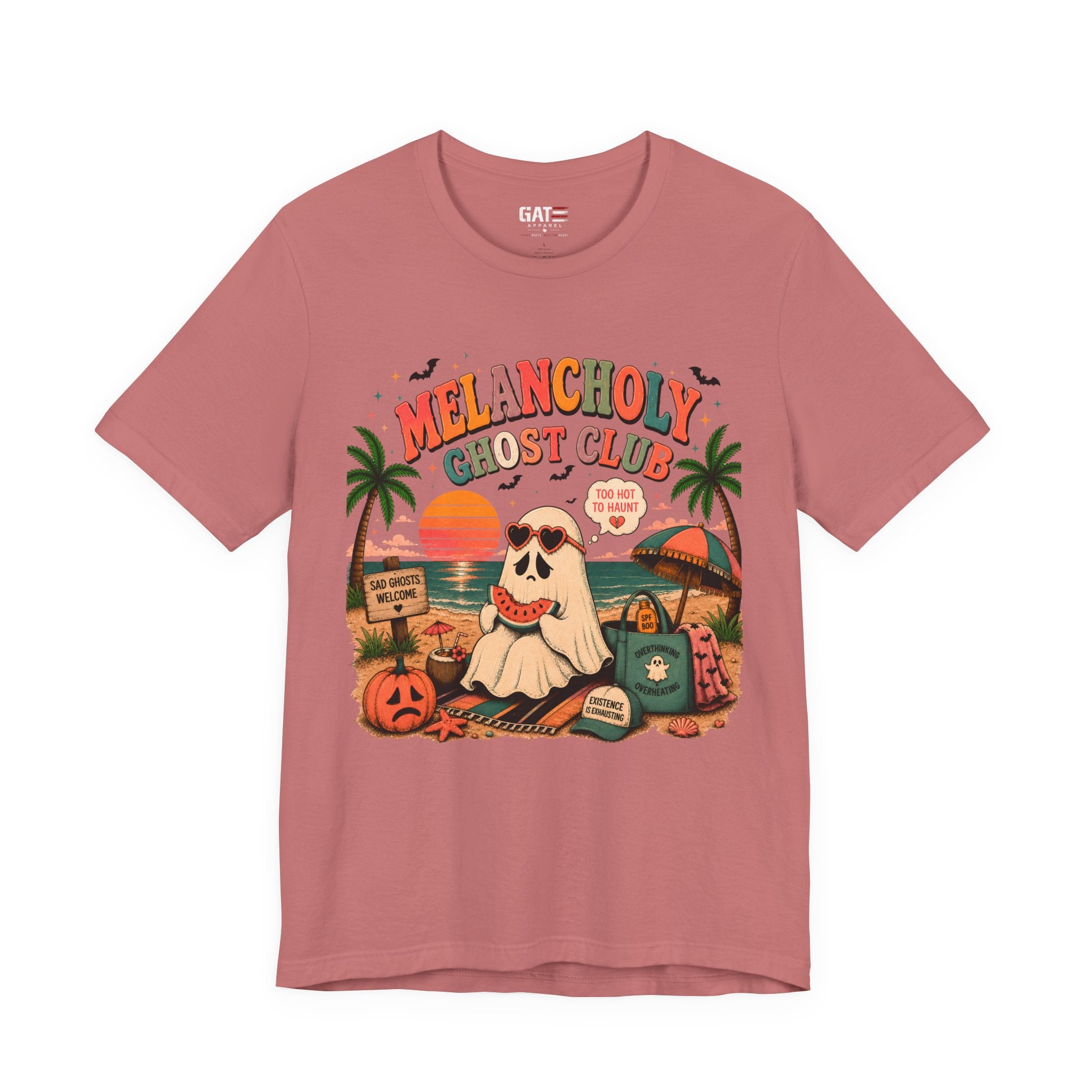 Summerween Shirt, Spooky Beach Shirt, Ghost Beach Tee, Halloween Beach Shirt, Coastal Halloween Tee, Tropical Ghost Shirt