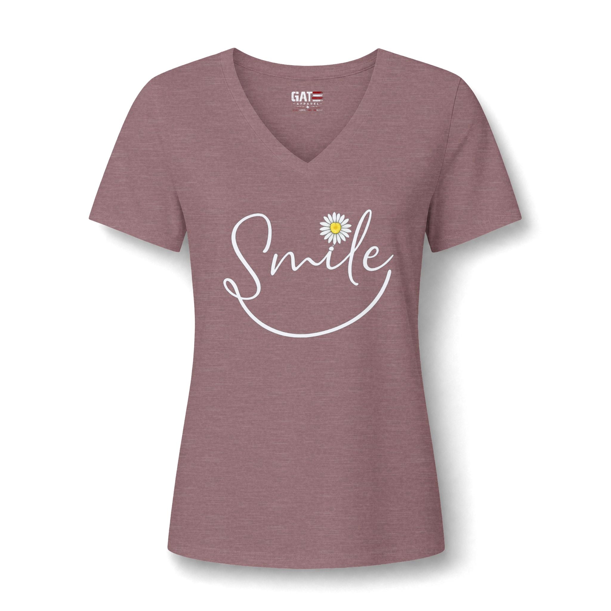 Smile Daisy V-Neck Tee