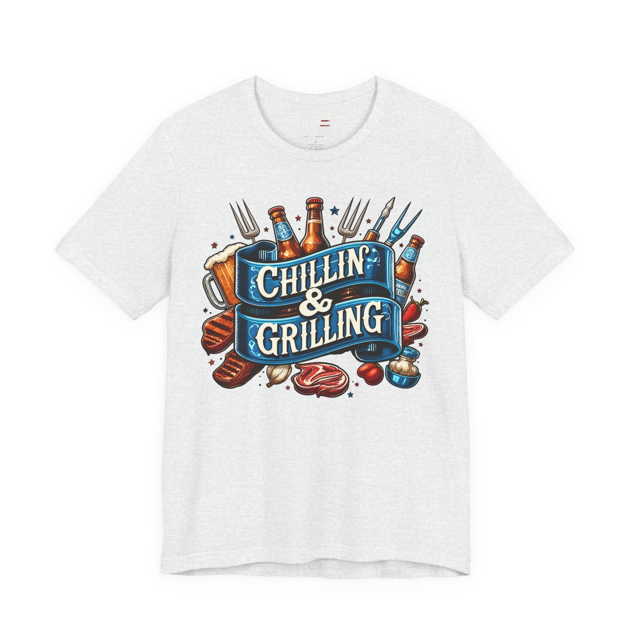 Chillin' & Grilling T-Shirt – BBQ Beer Grill Graphic Tee for Backyard Cookouts