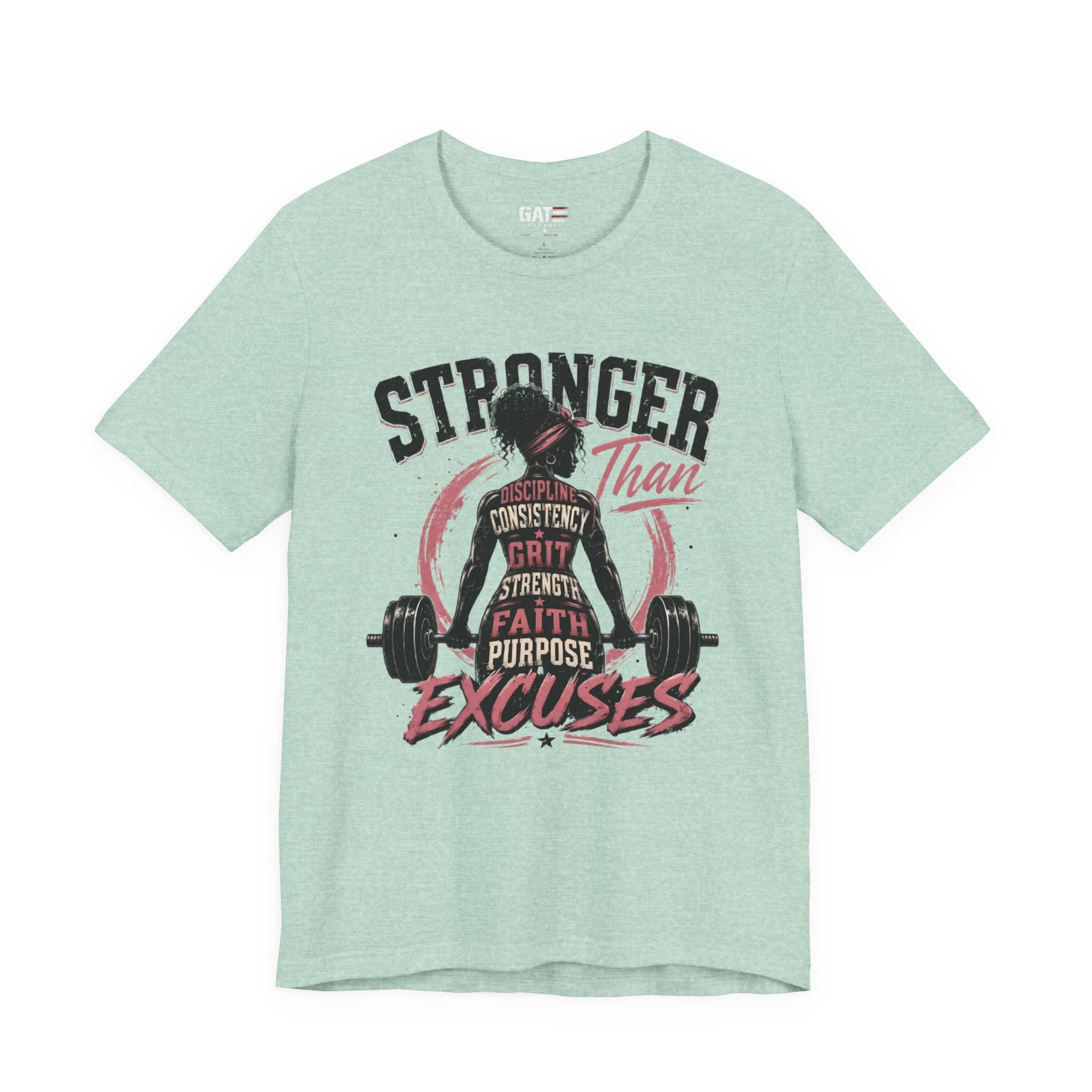 Stronger Than Excuses Shirt, Women's Gym Shirt, Motivational Workout Tee, Weightlifting Shirt, Fitness Gift for Her