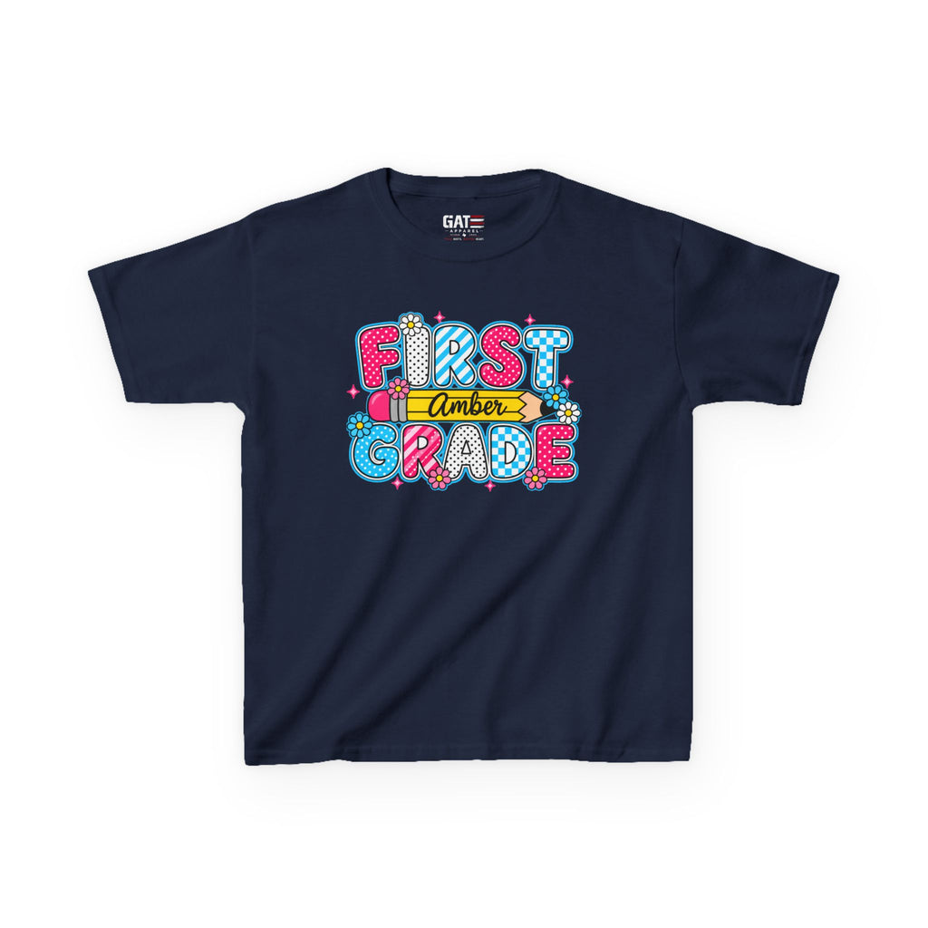Custom Grade Level & Name Shirt for Kids – Personalized Back to School T-Shirt