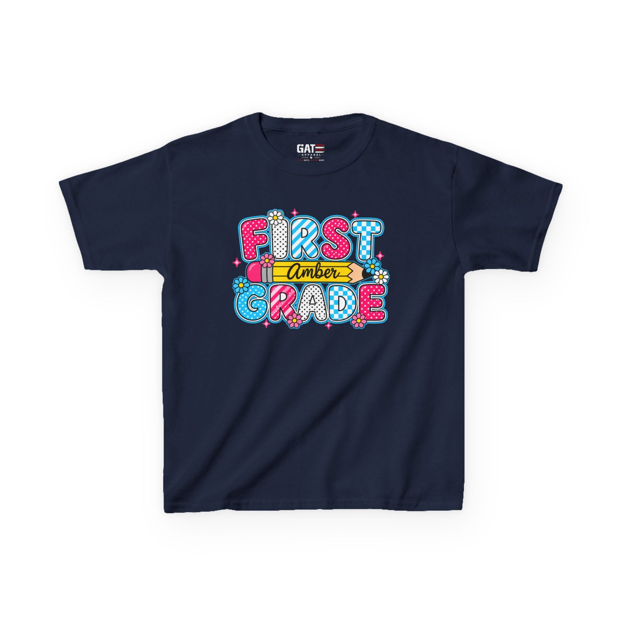 Custom Grade Level & Name Shirt for Kids – Personalized Back to School T-Shirt
