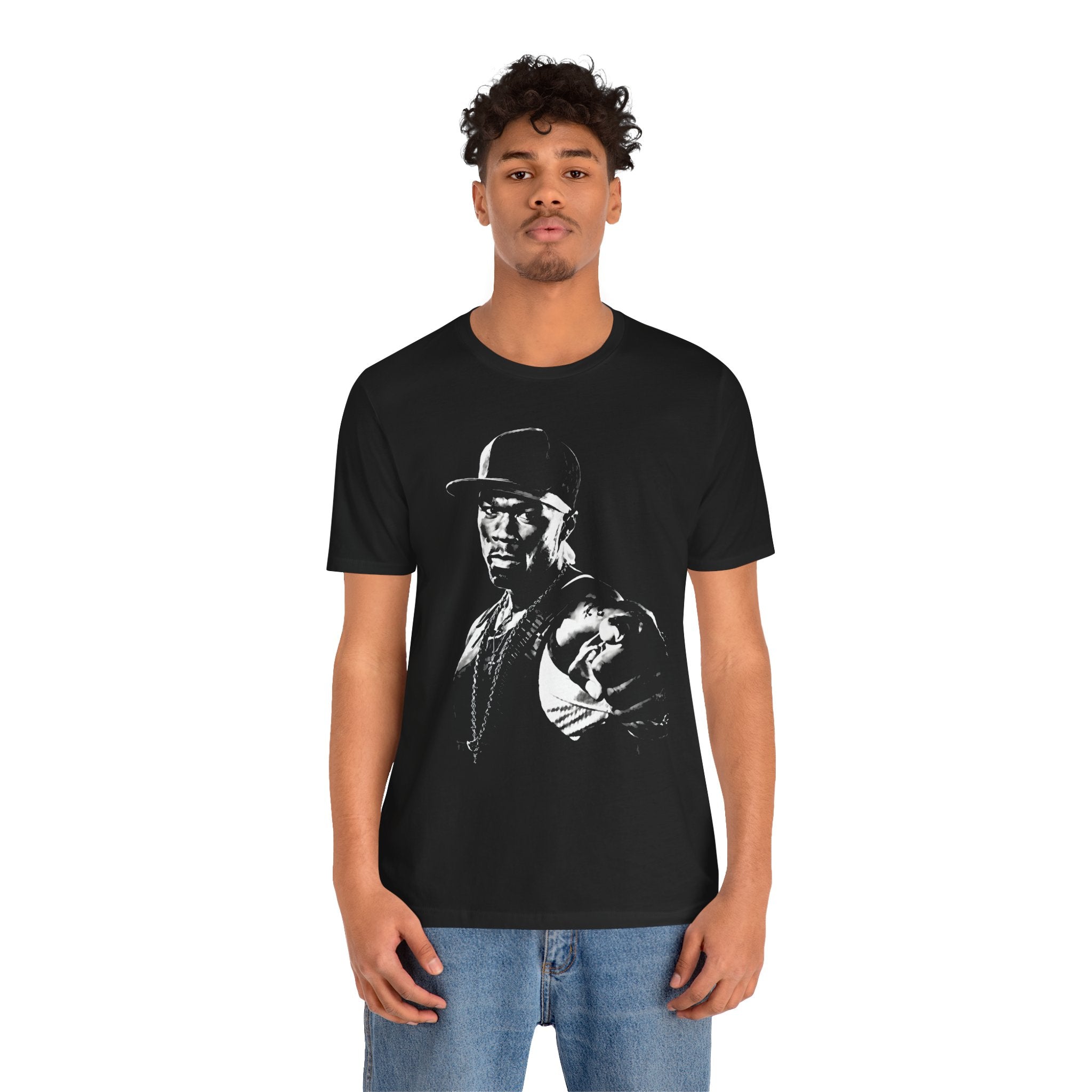 Curtis Jackson|50-Cent|G-Unit|Hip-Hop Portrait Tee