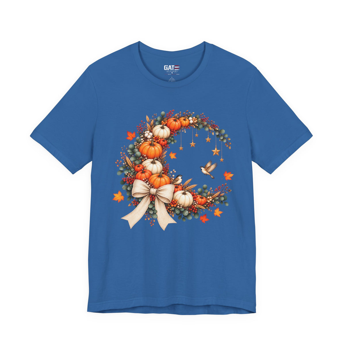 Autumn fall wreath tee product mockup