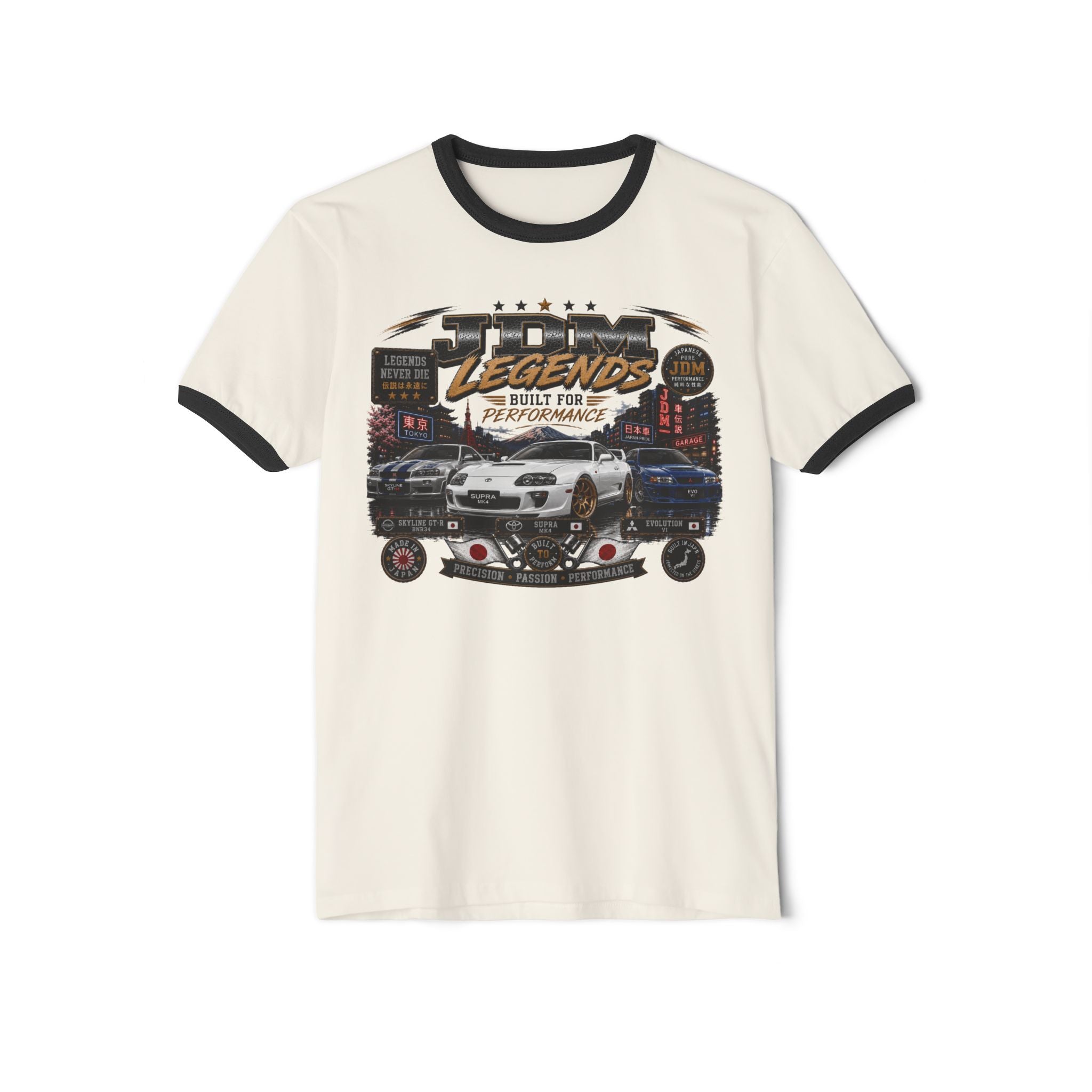 JDM Legends Toyota Supra MK4 Skyline GT-R Evo VI Vintage Graphic T-Shirt