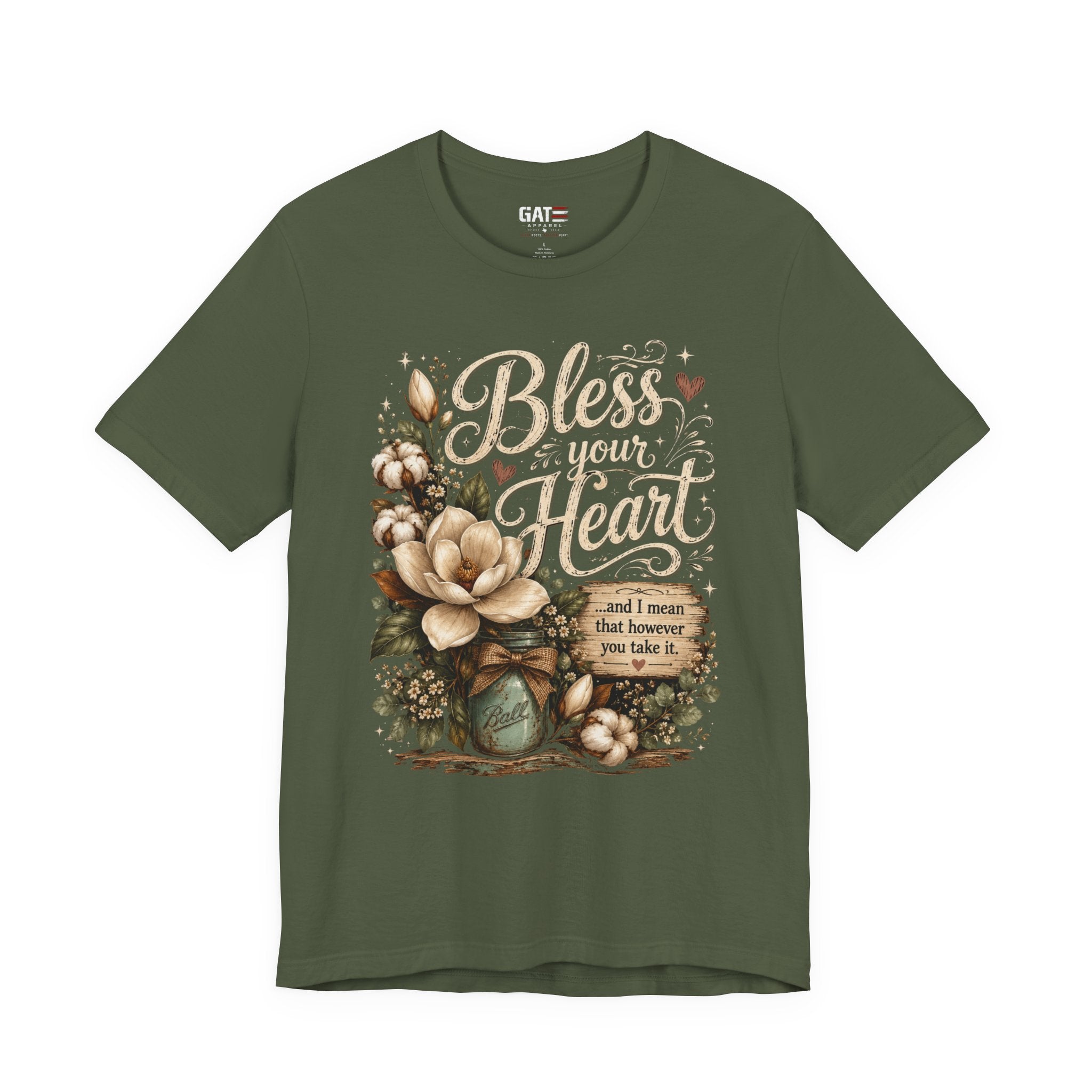 Funny Southern Shirt, Bless Your Heart Tee, Southern Humor Graphic Tee, Magnolia Floral Shirt, Country Girl Gift, Farmhouse Style Tee