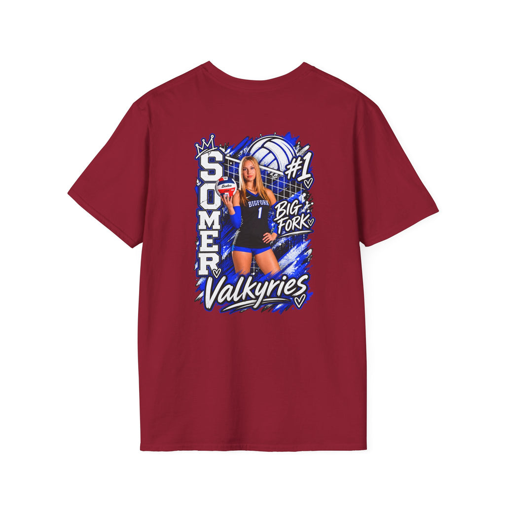Volleyball Mom Senior Player Photo Tee — Custom Photo Team Name and Number