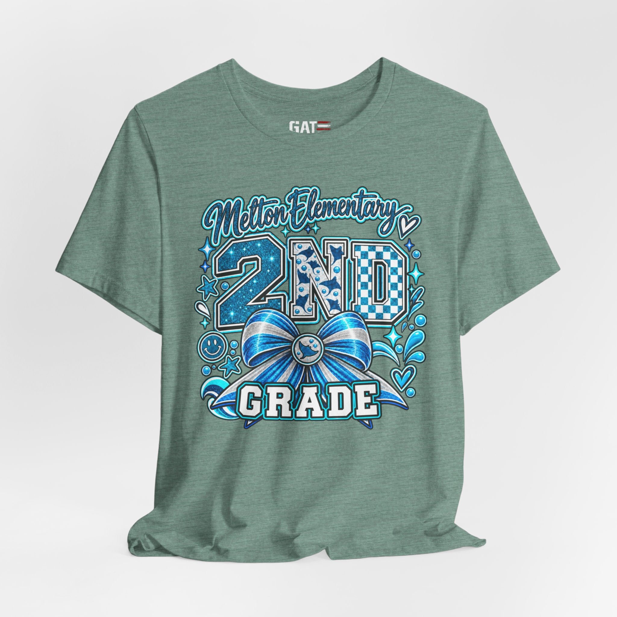 Melton 2nd Grade School T‑Shirt — Bow Design