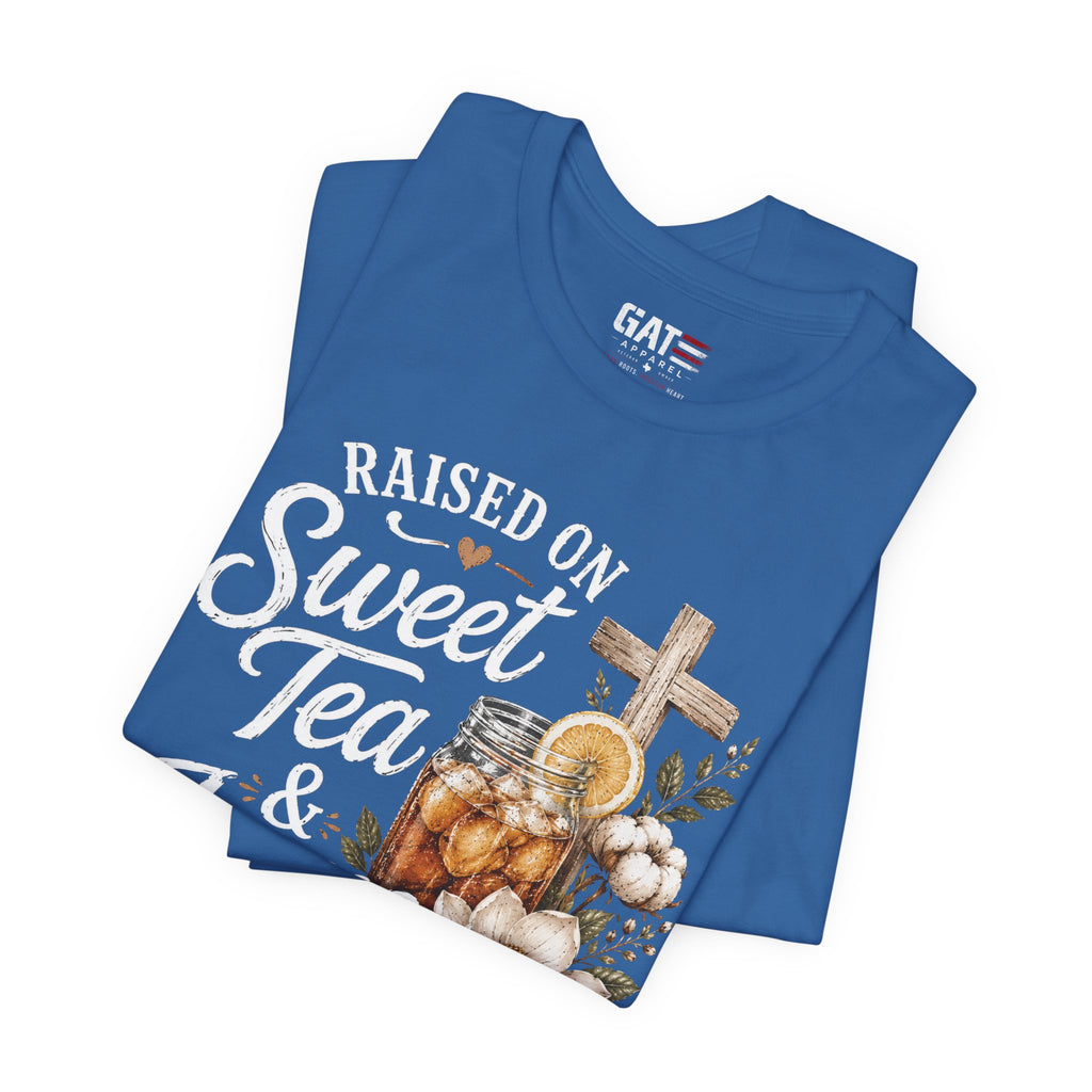 Southern Christian Shirt, Faith Graphic Tee, Sweet Tea Lover Shirt, Country Living Tee, Rustic Farmhouse Gift, Southern Mom Tee
