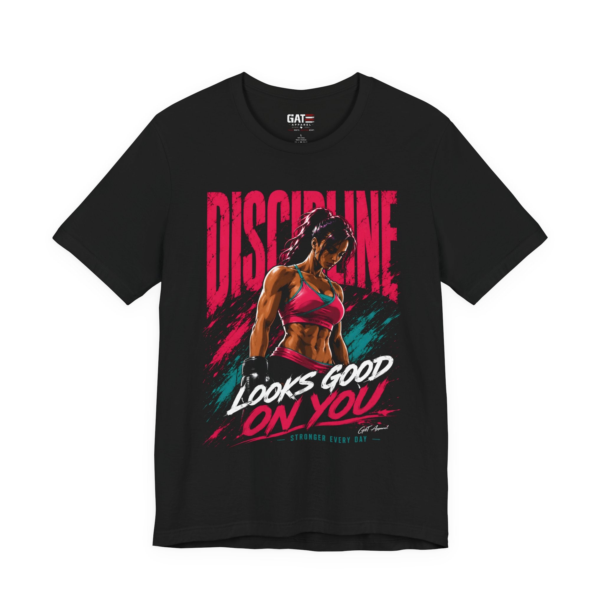 Discipline Looks Good On You Shirt, Women's Gym Shirt, Motivational Workout Tee, Fitness Graphic T Shirt, Cute Gym Apparel, Weightlifting