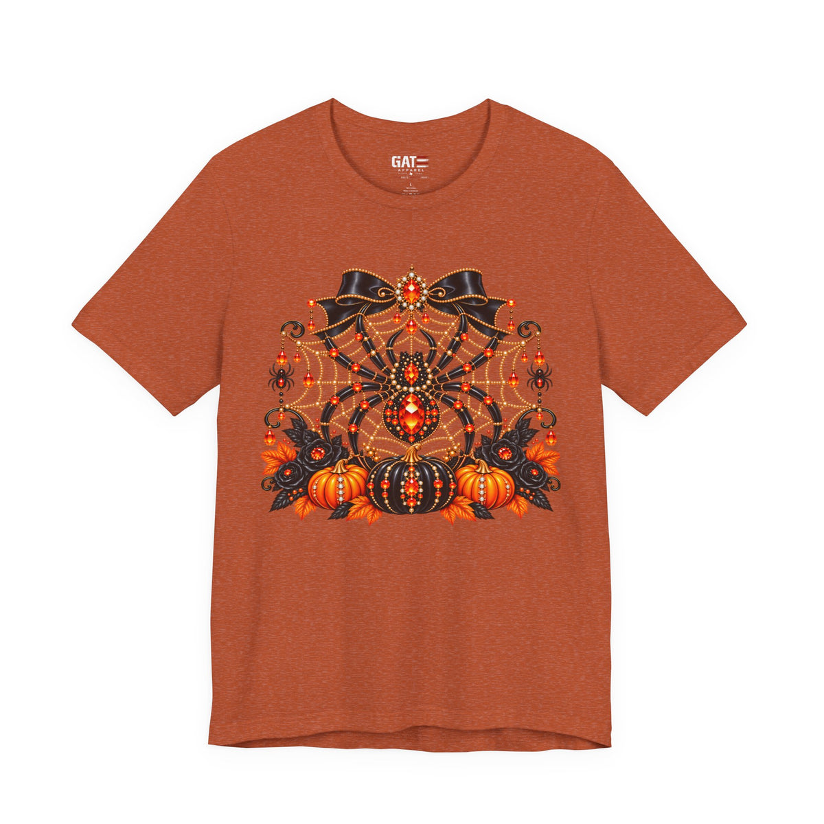 Halloween Spider & Pumpkins Shirt | Gothic Fall Graphic Tee