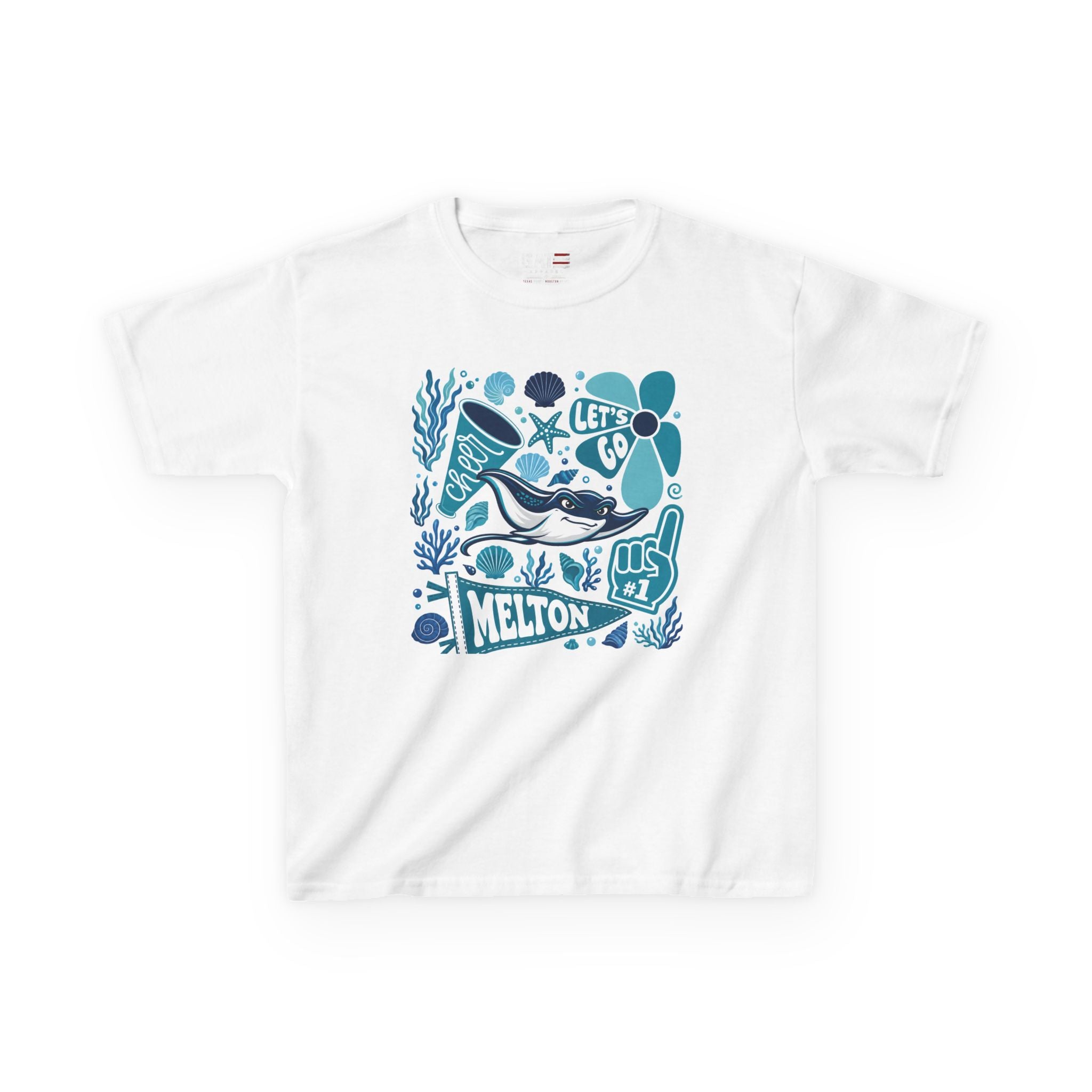 Melton Kids Tee — Blue Ocean Surf Graphic "Melton"