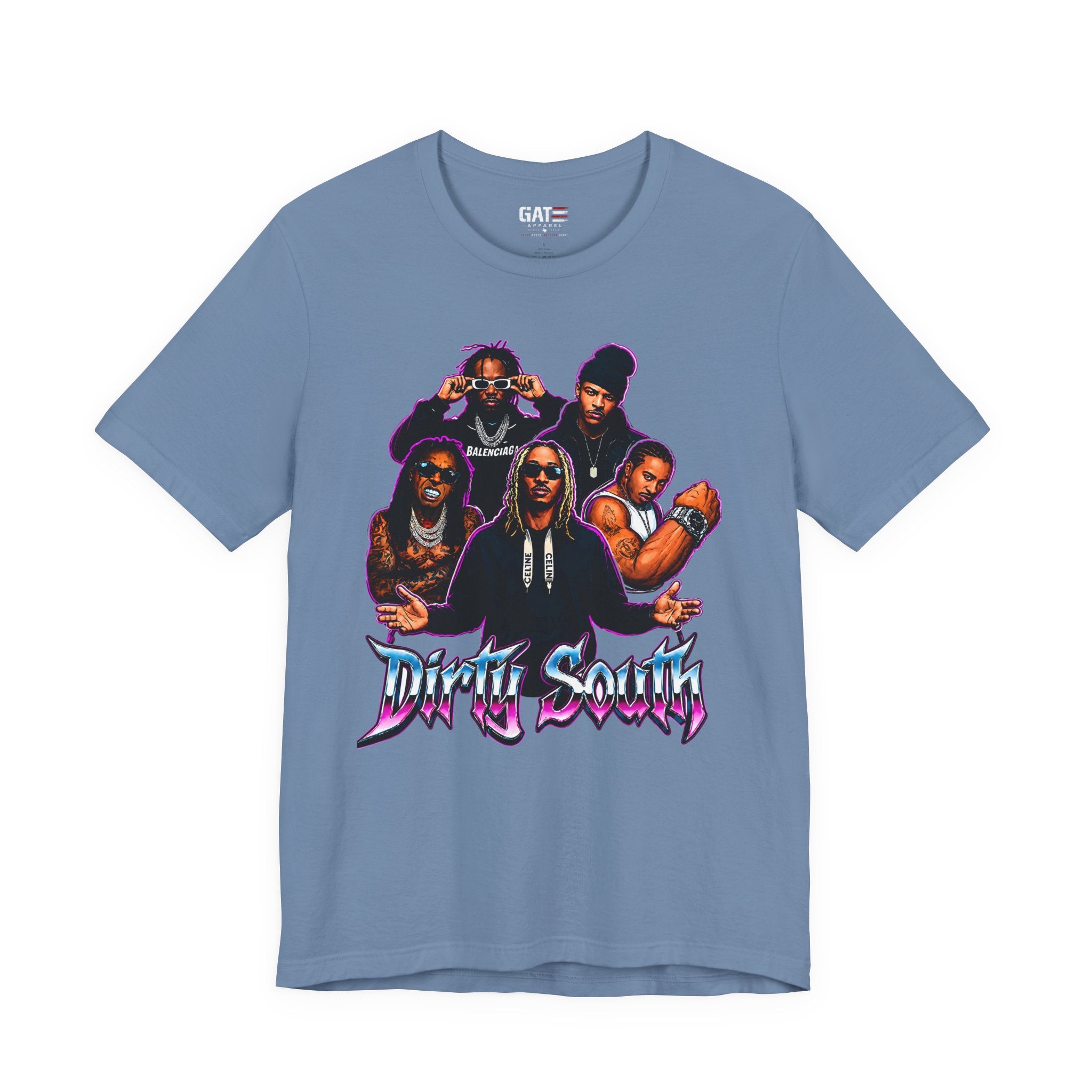 T-Shirt — 'Dripin South' Retro Hip-Hop Crew Graphic Tee