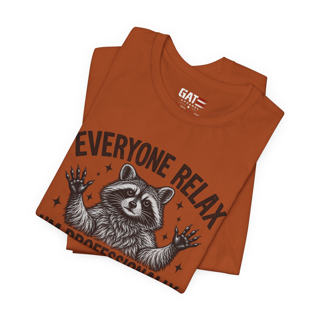 Funny Teacher Raccoon Shirt – I’m Professionally Developed – product photo