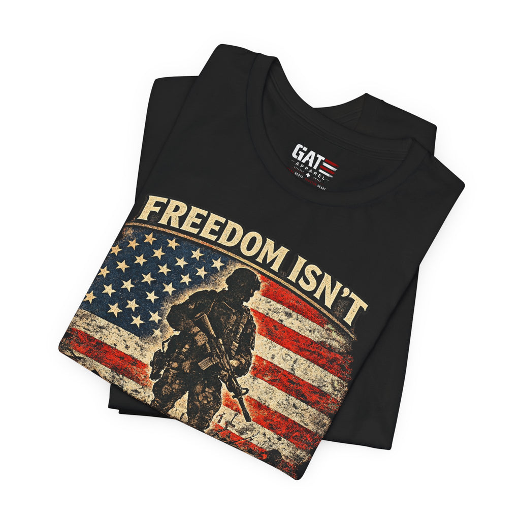 Freedom Isn't Inherited Tee — Patriotic Veteran American Flag T‑Shirt (1776–2026)