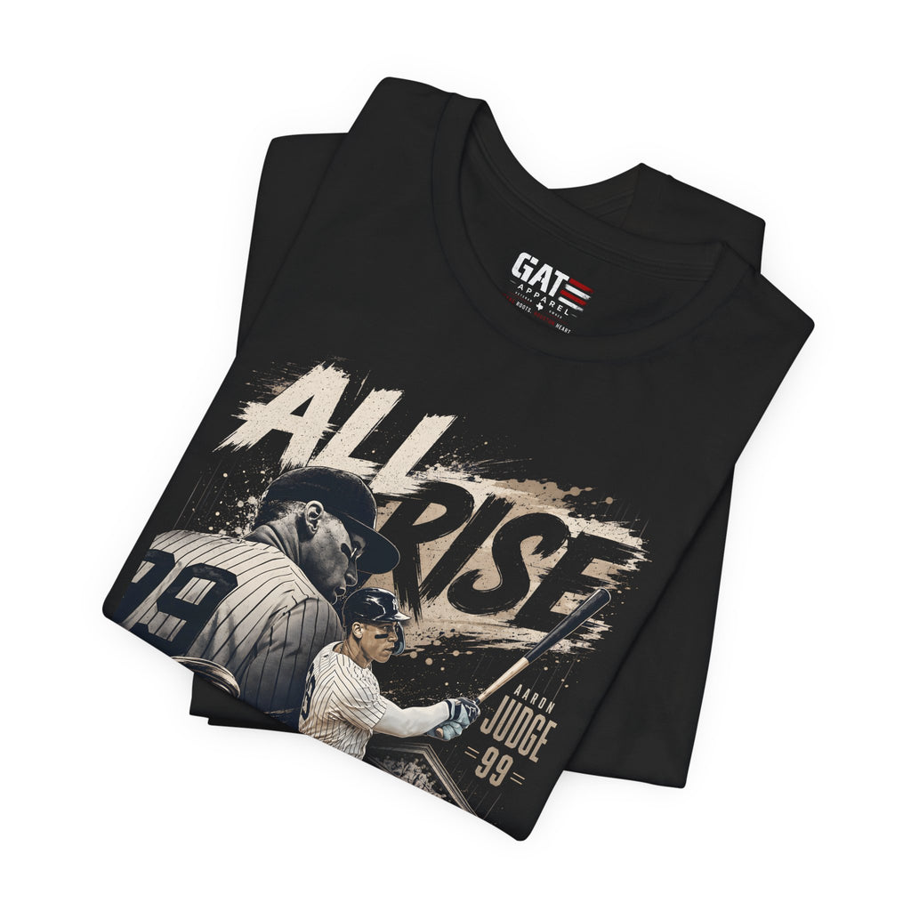 Aaron Judge All Rise Shirt, New York Baseball Graphic Tee, Vintage Yankees Fan Shirt, Home Run King Sports Gift