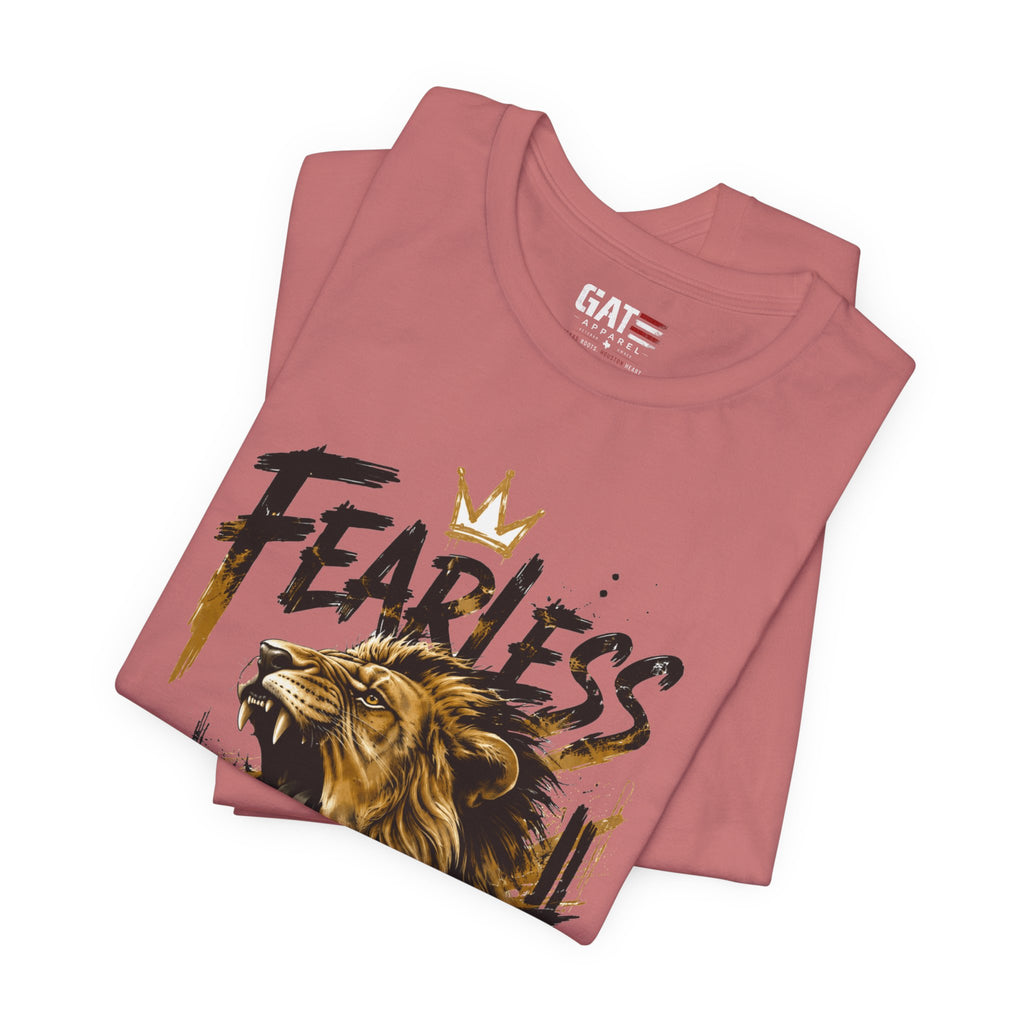 Fearless Lion Tee — Inspirational Graphic T-Shirt