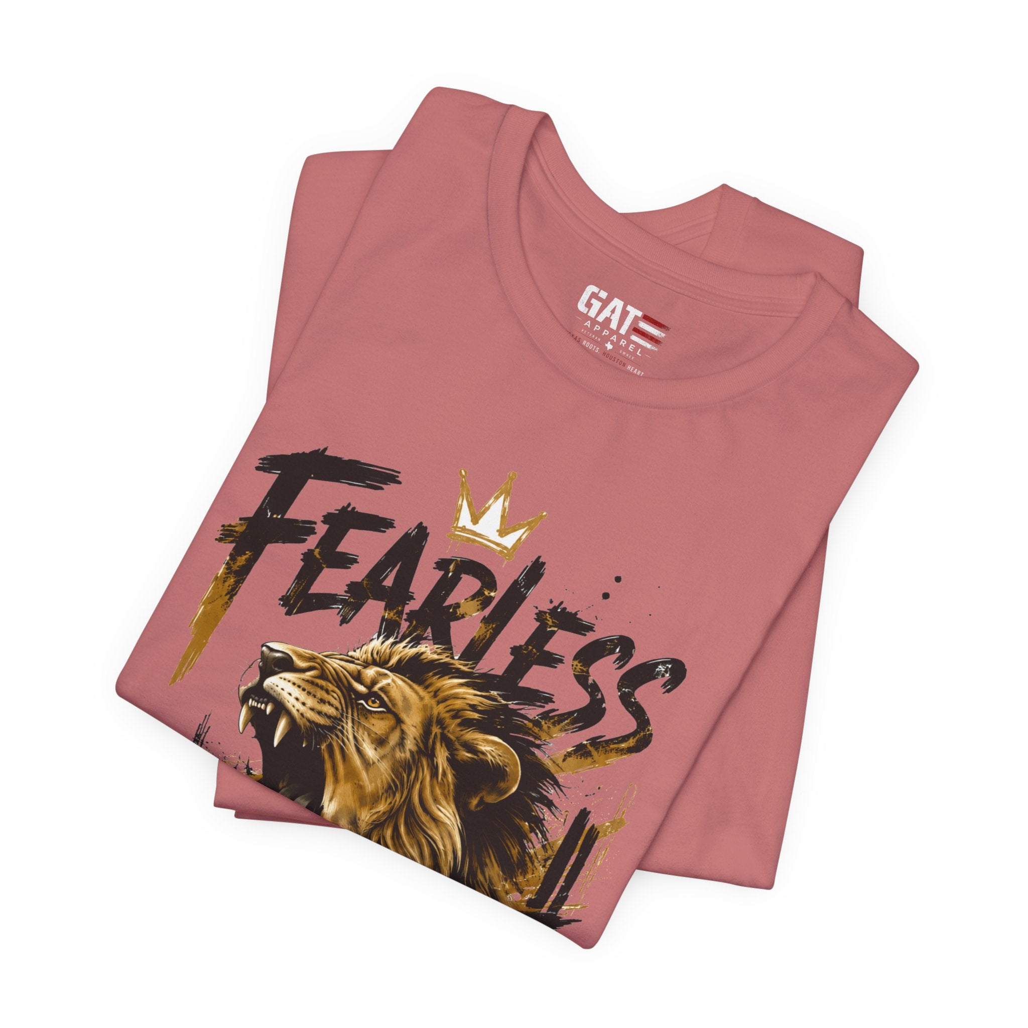 Fearless Lion Tee — Inspirational Graphic T-Shirt