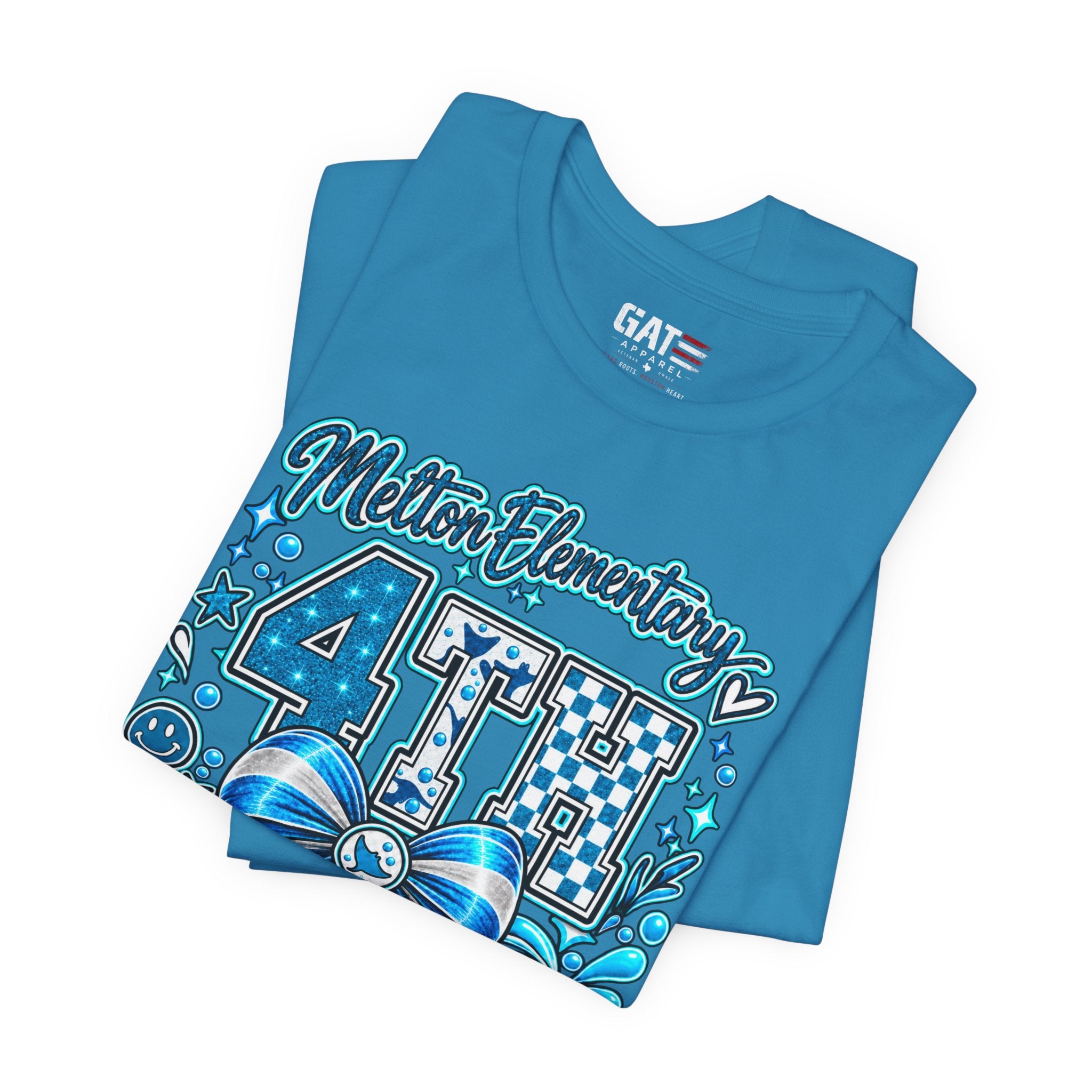 Melton 4th Grade School T‑Shirt — Bow Design
