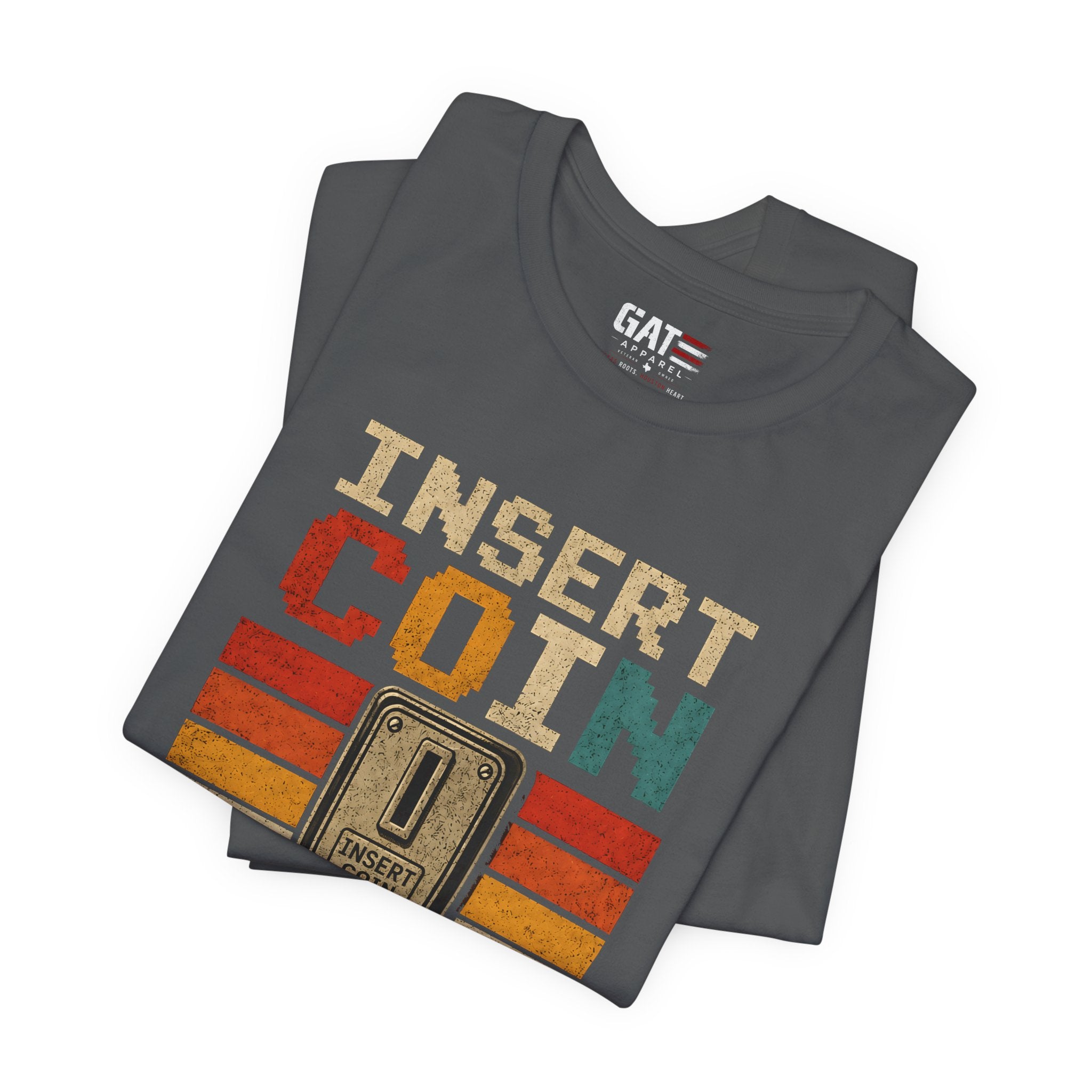 Insert Coin to Continue Adulting Shirt, Retro Gamer T-Shirt, Funny Gaming Tee, Video Game Gift for Gamers, Nerd Gift